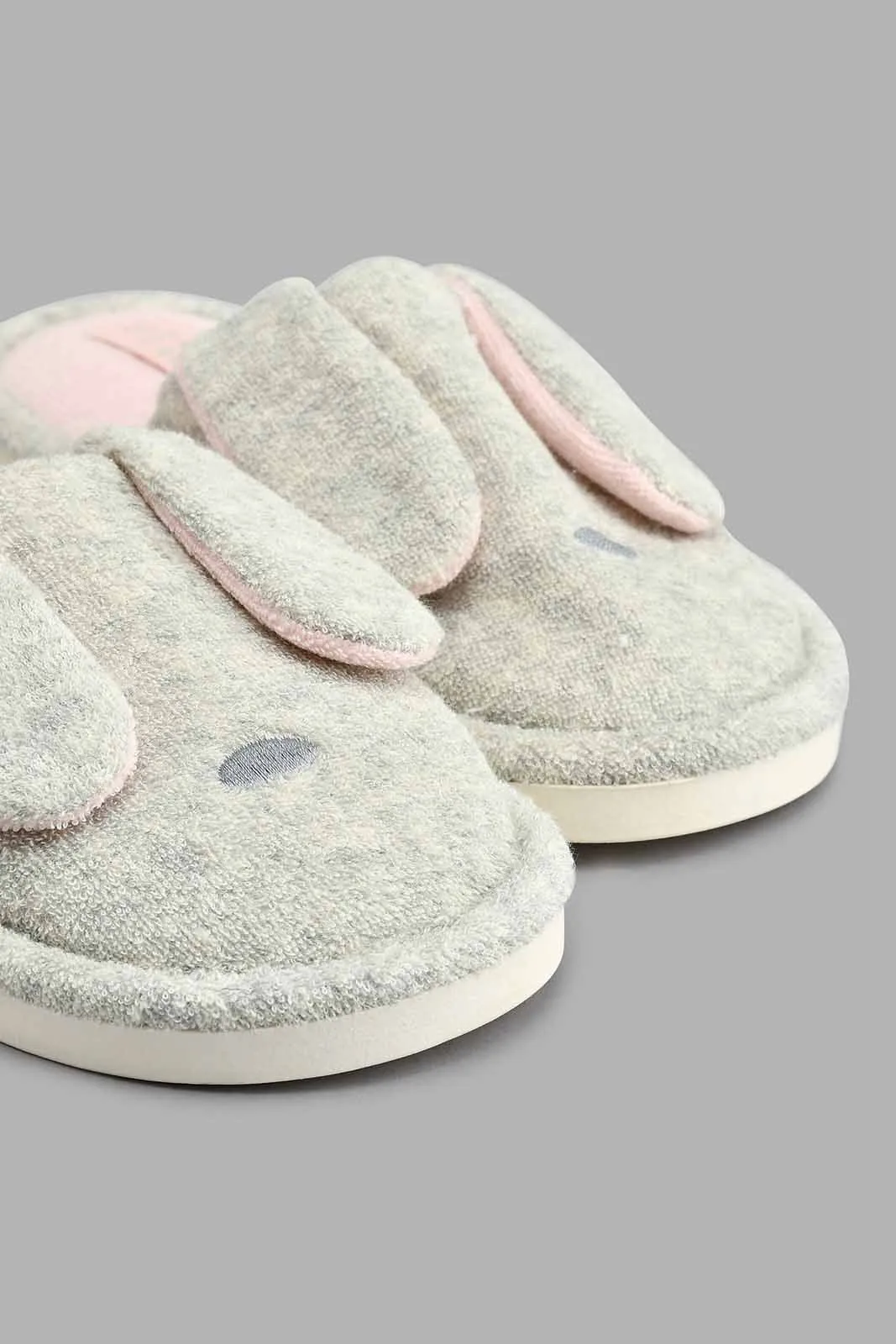 Grey Bunny Ear Slipper