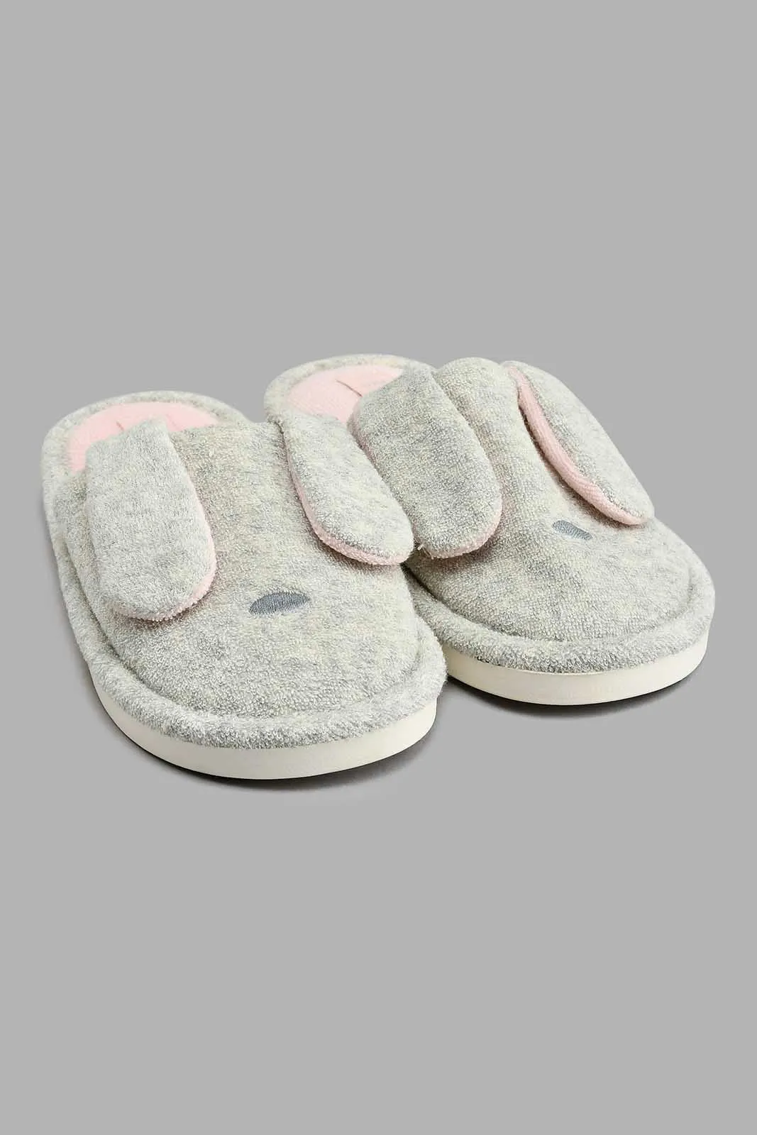 Grey Bunny Ear Slipper