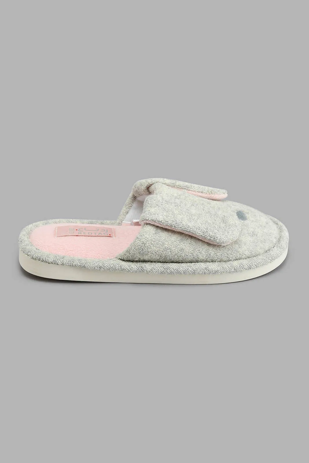 Grey Bunny Ear Slipper