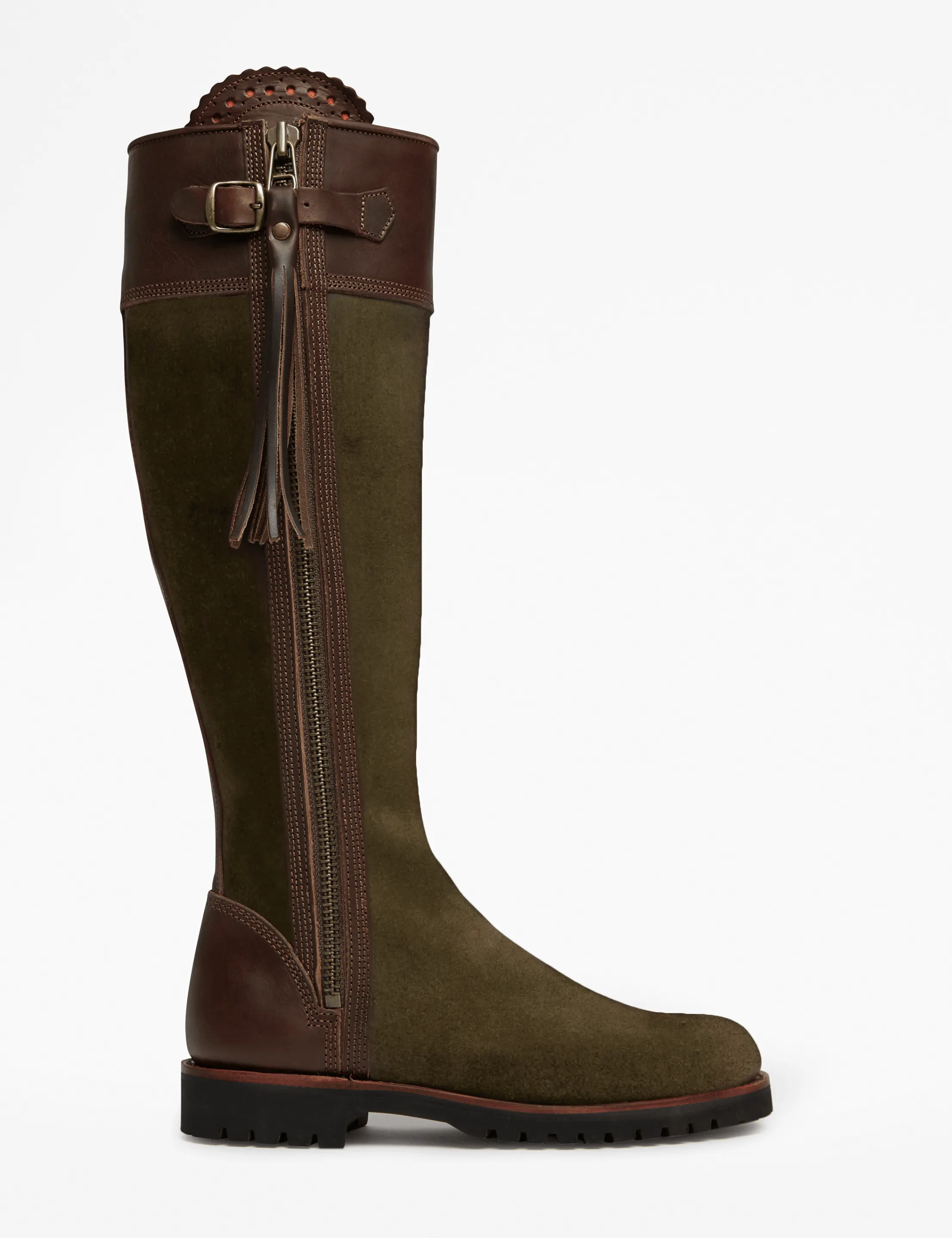 Inclement Tassel Boot - Seaweed/Conker