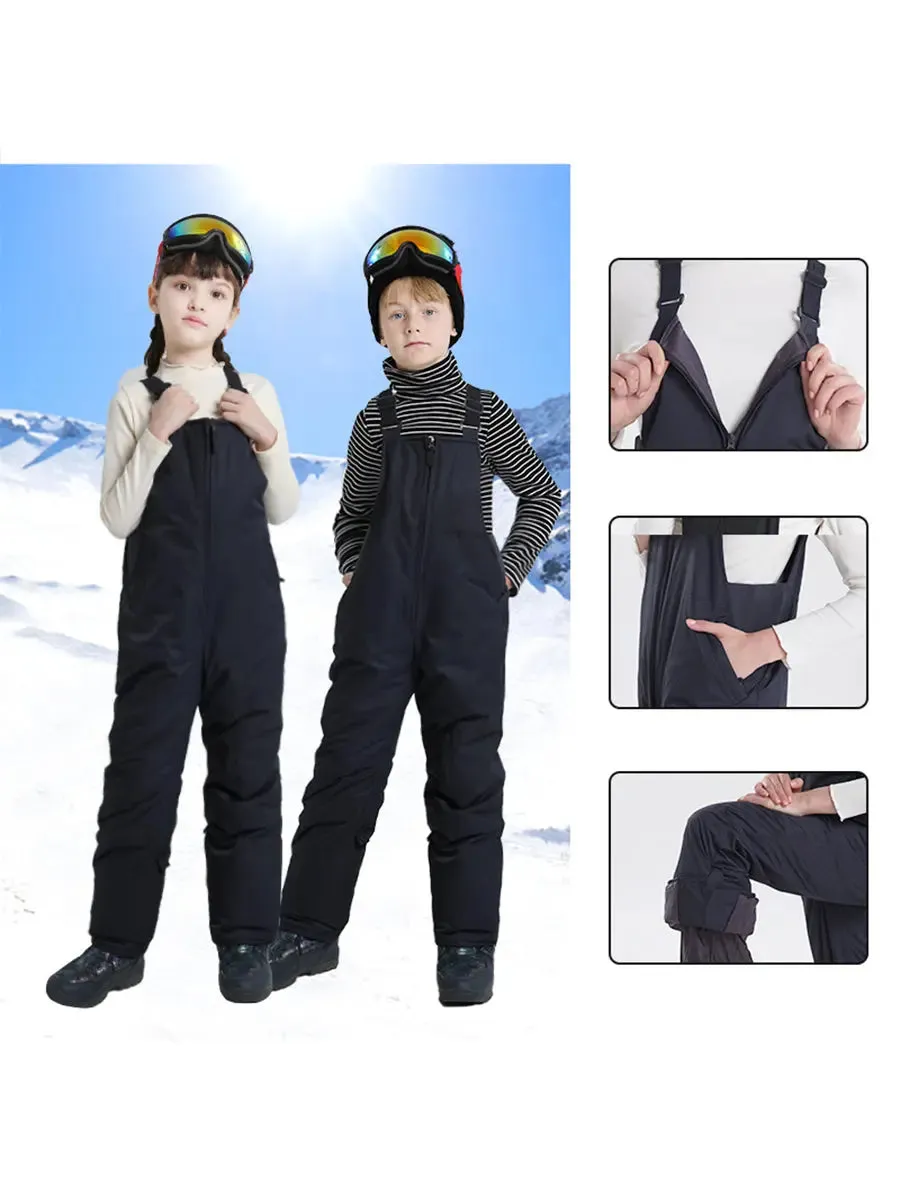 Kids Ski Bibs & Pants Outdoor Hiking Ski Wear One-piece Pants