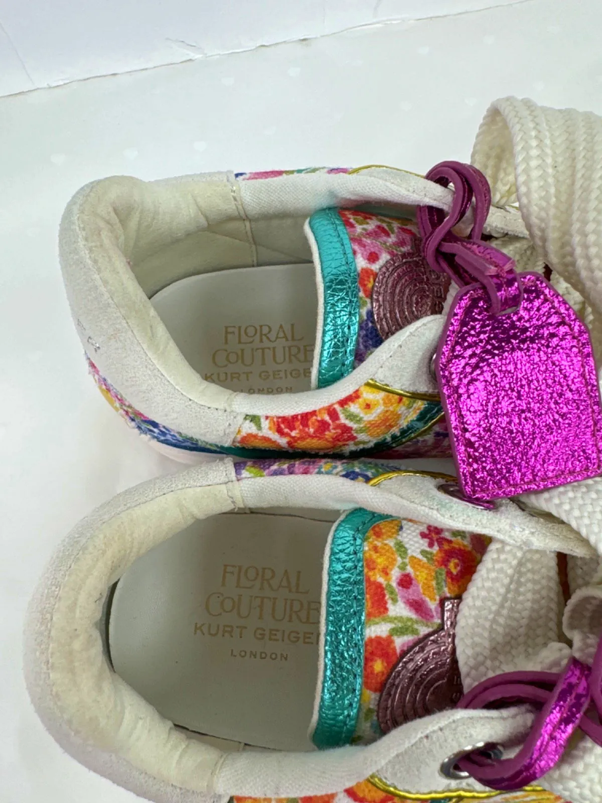 Kurt Geiger Floral Couture Southbank Tag Trainers EU 37 UK 4