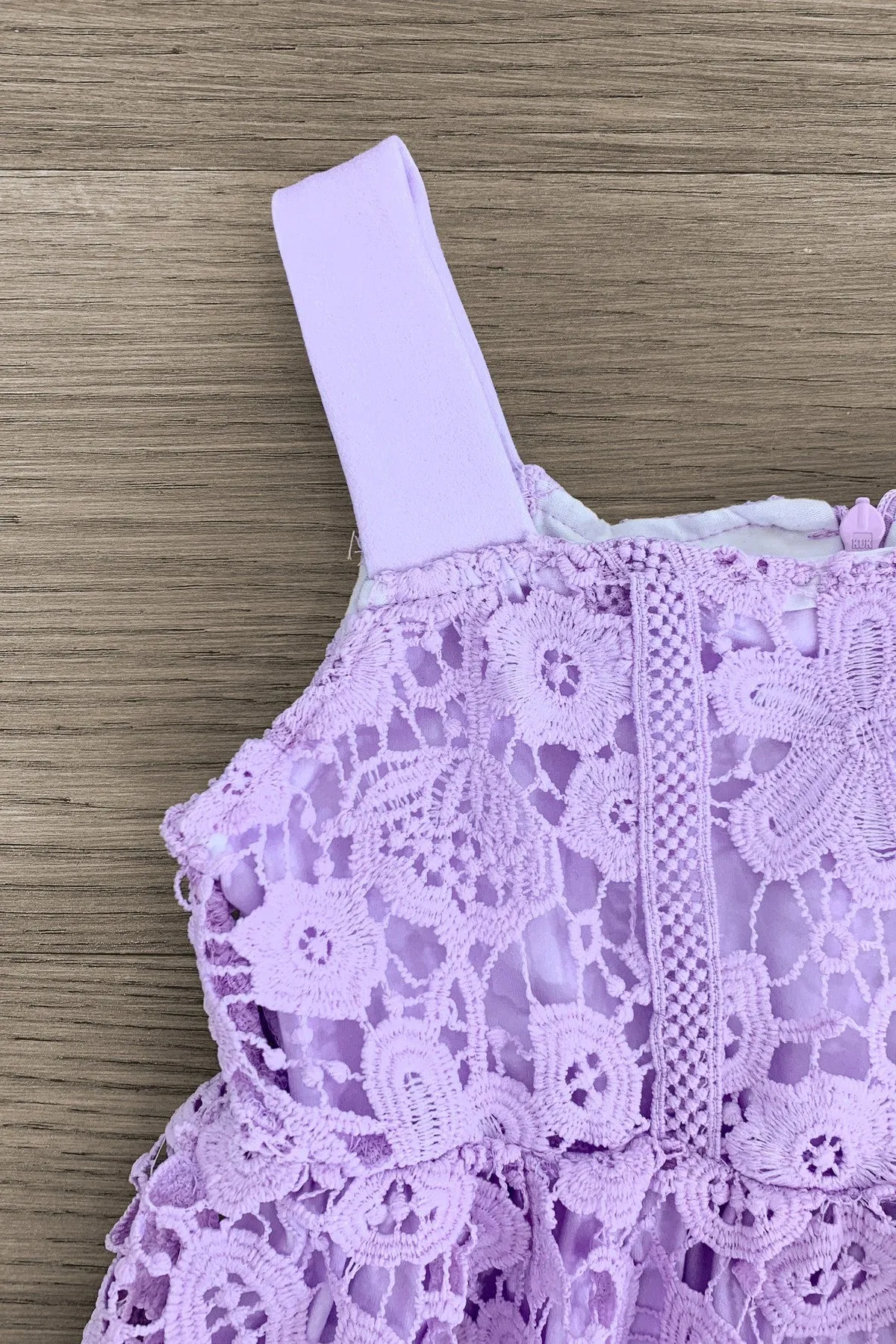 Lavender Floral Lace Tank Dress