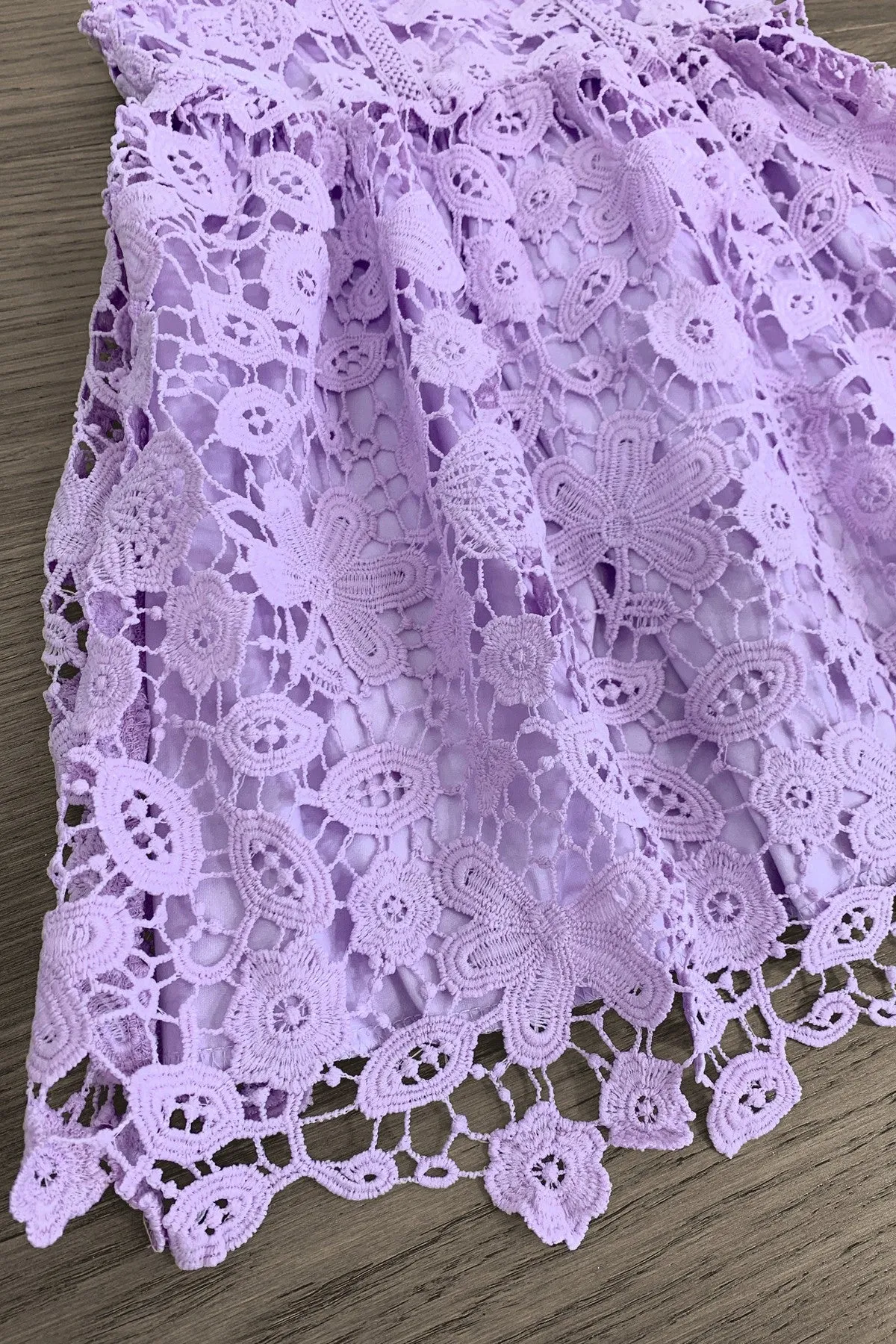 Lavender Floral Lace Tank Dress