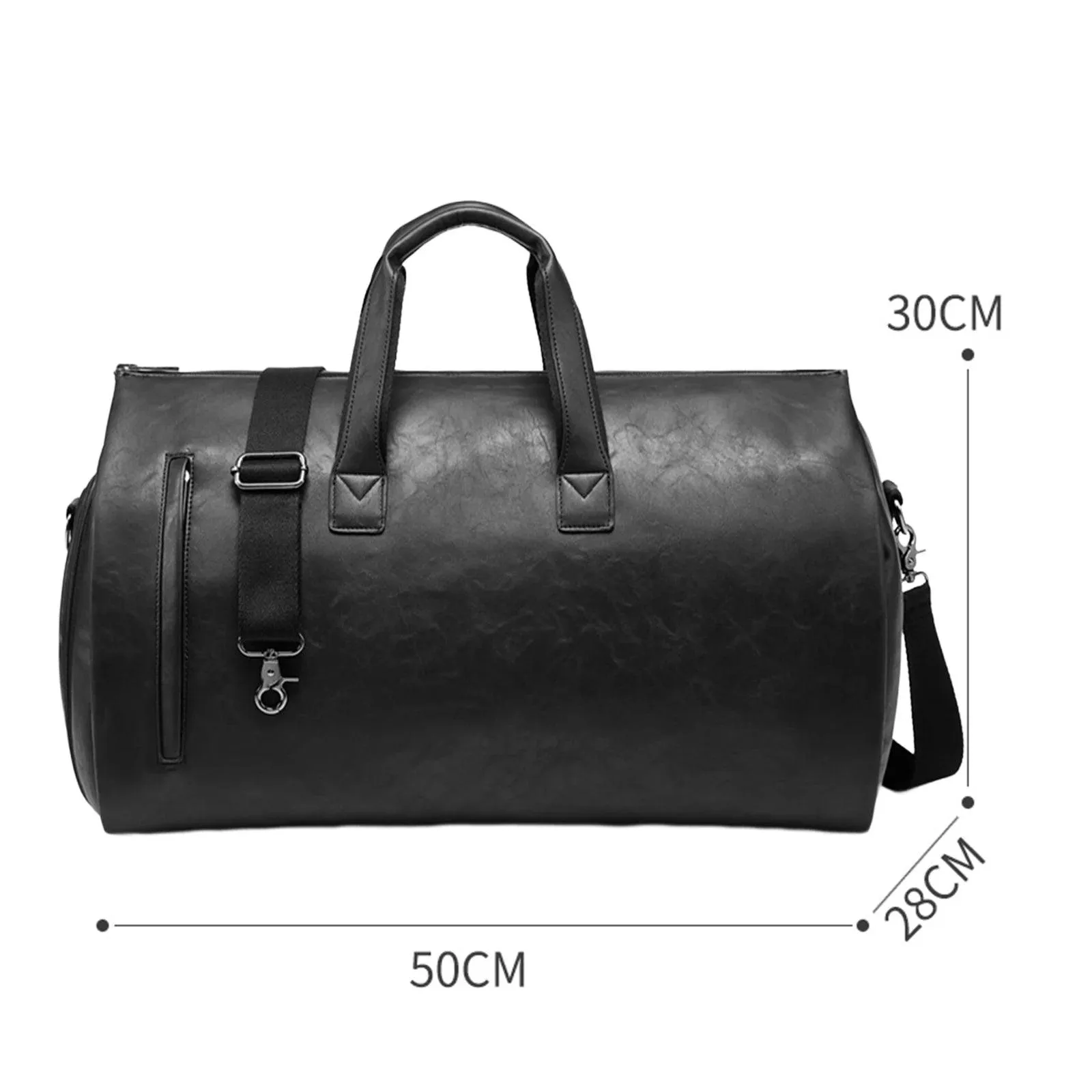 Leather Duffle Bag Adjustable Strap Shoulder Handbag Waterproof