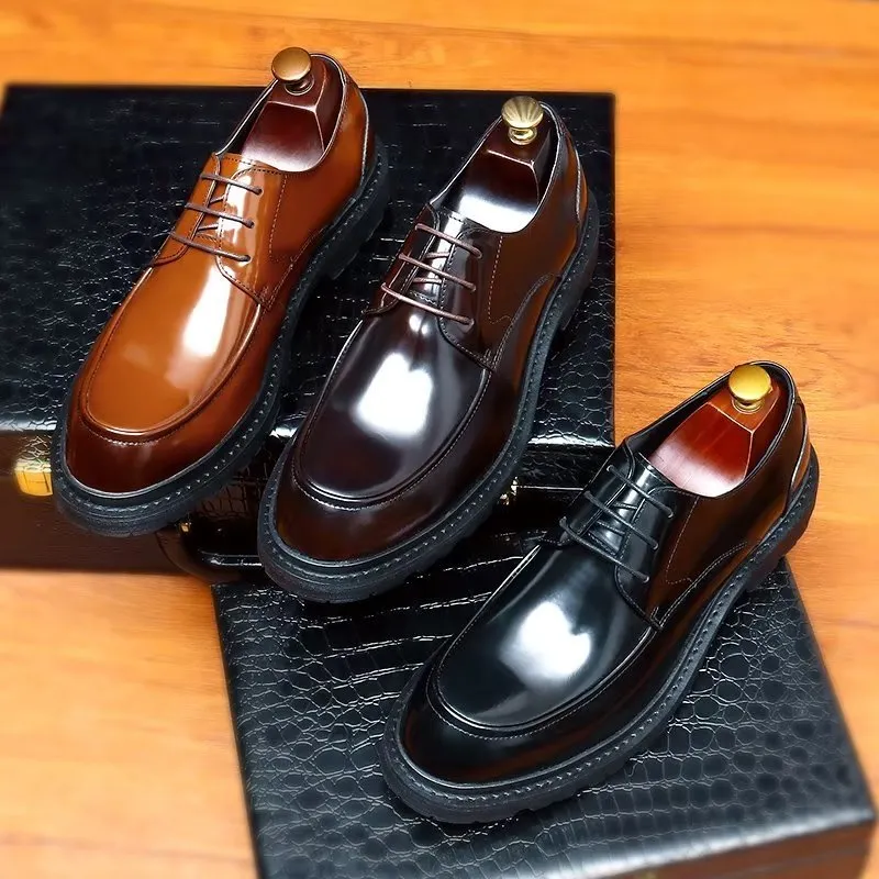 LeatherLux Lace-Up Derbies Dress Shoes