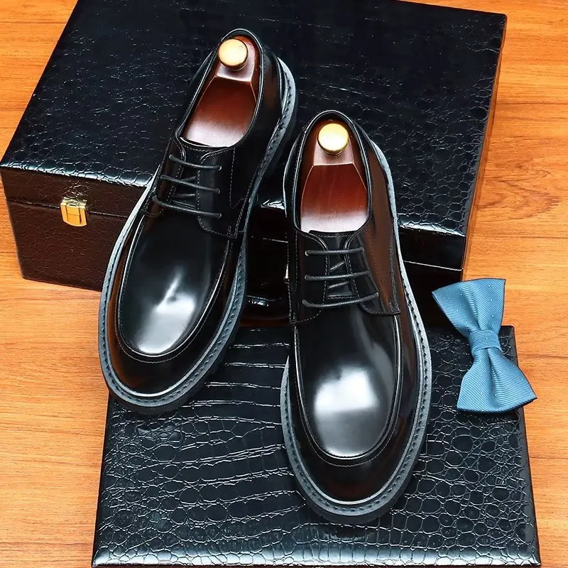 LeatherLux Lace-Up Derbies Dress Shoes