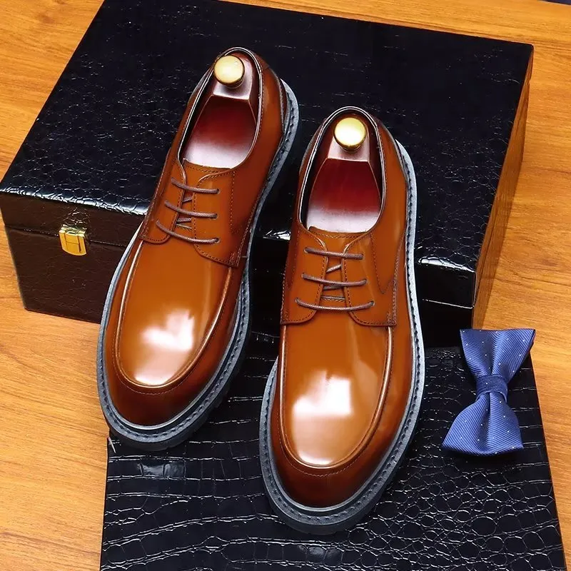 LeatherLux Lace-Up Derbies Dress Shoes