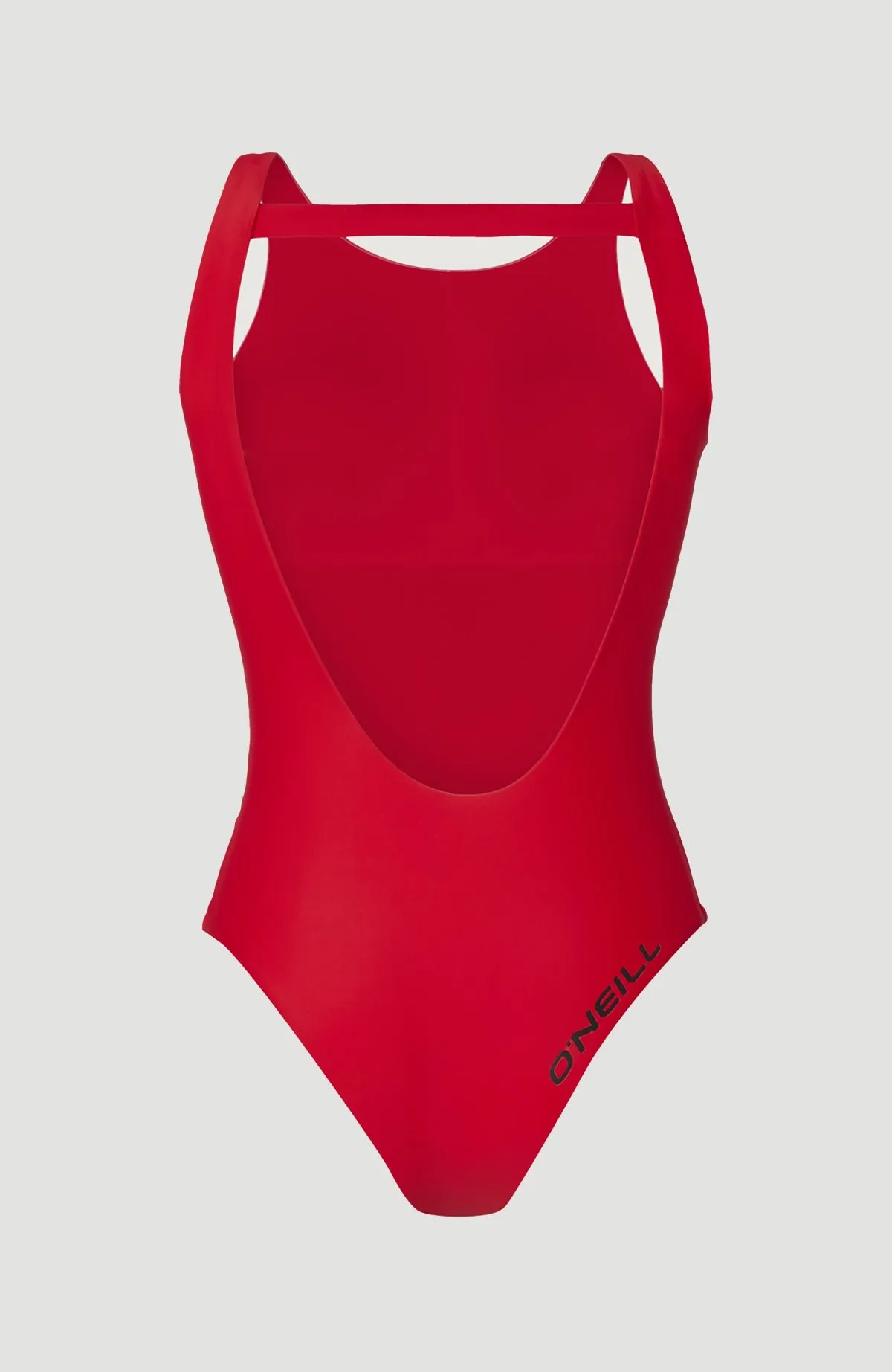 Logo High Neck Swimsuit | Red Coat