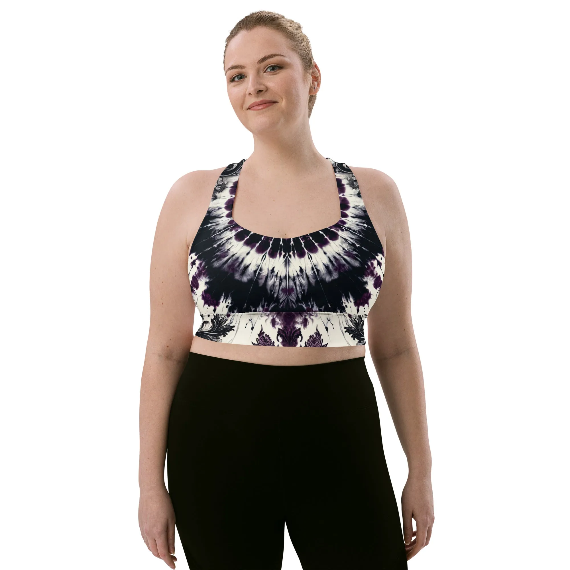 Longline Sports Bra Midnight Mauve