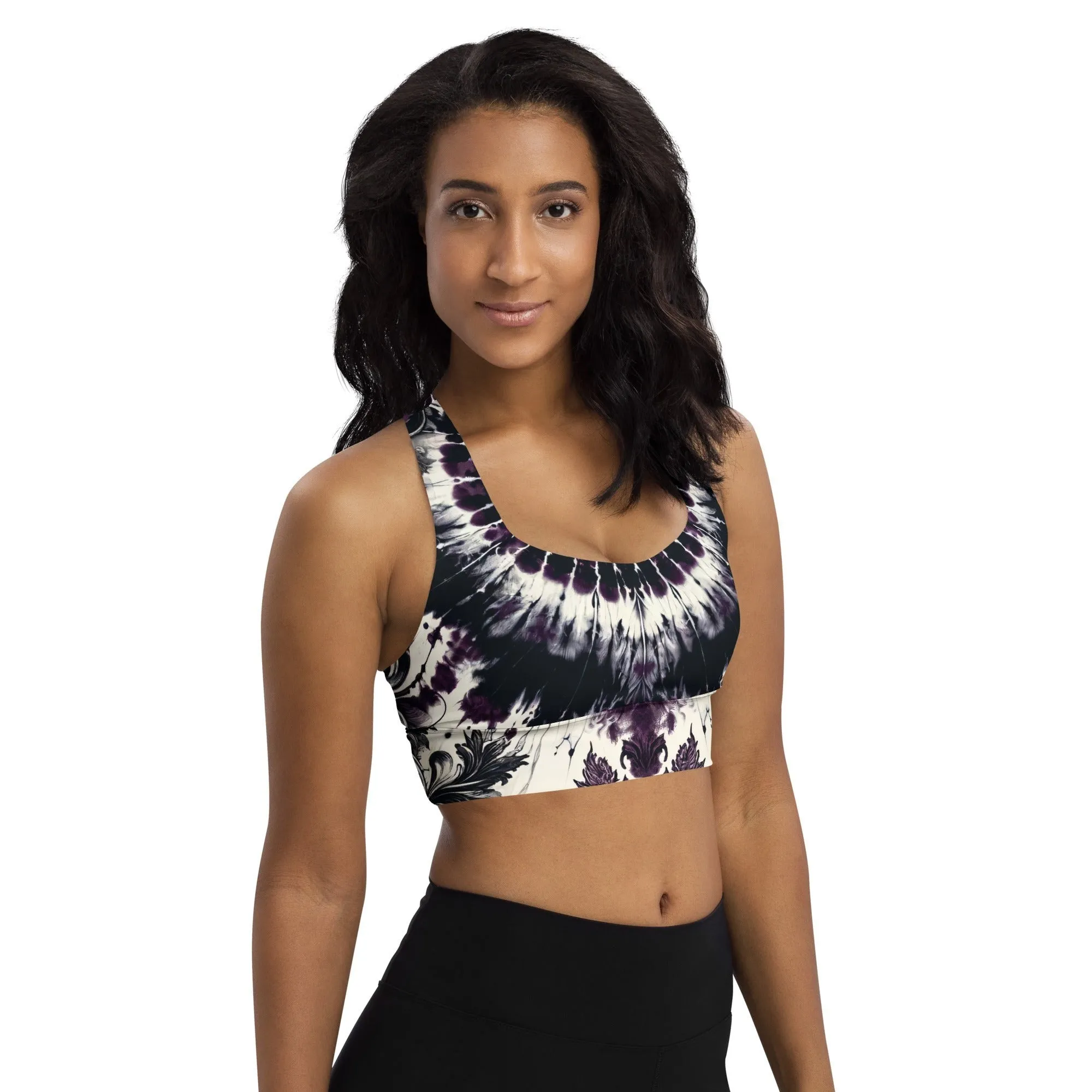 Longline Sports Bra Midnight Mauve