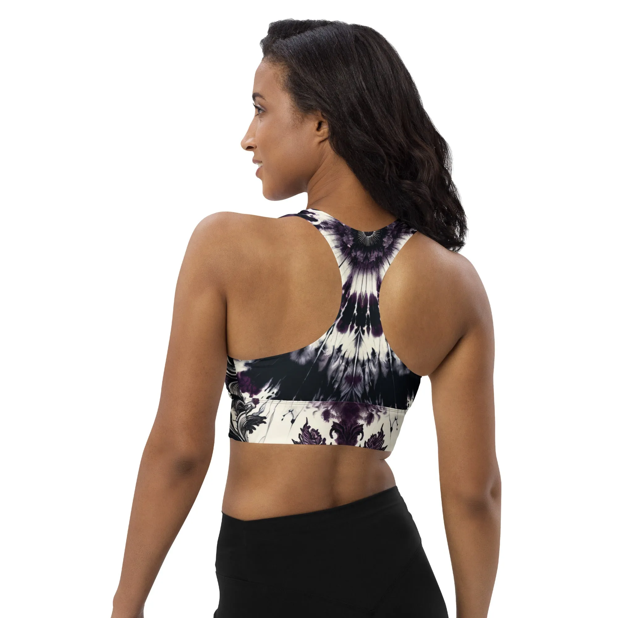 Longline Sports Bra Midnight Mauve