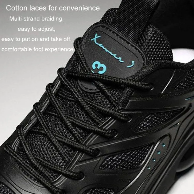 Men's Breathable Mesh Low Top Running Sneakers with Air Cushion and Lace-up Design