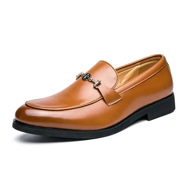 Men's Classic Metal Chain Loafers