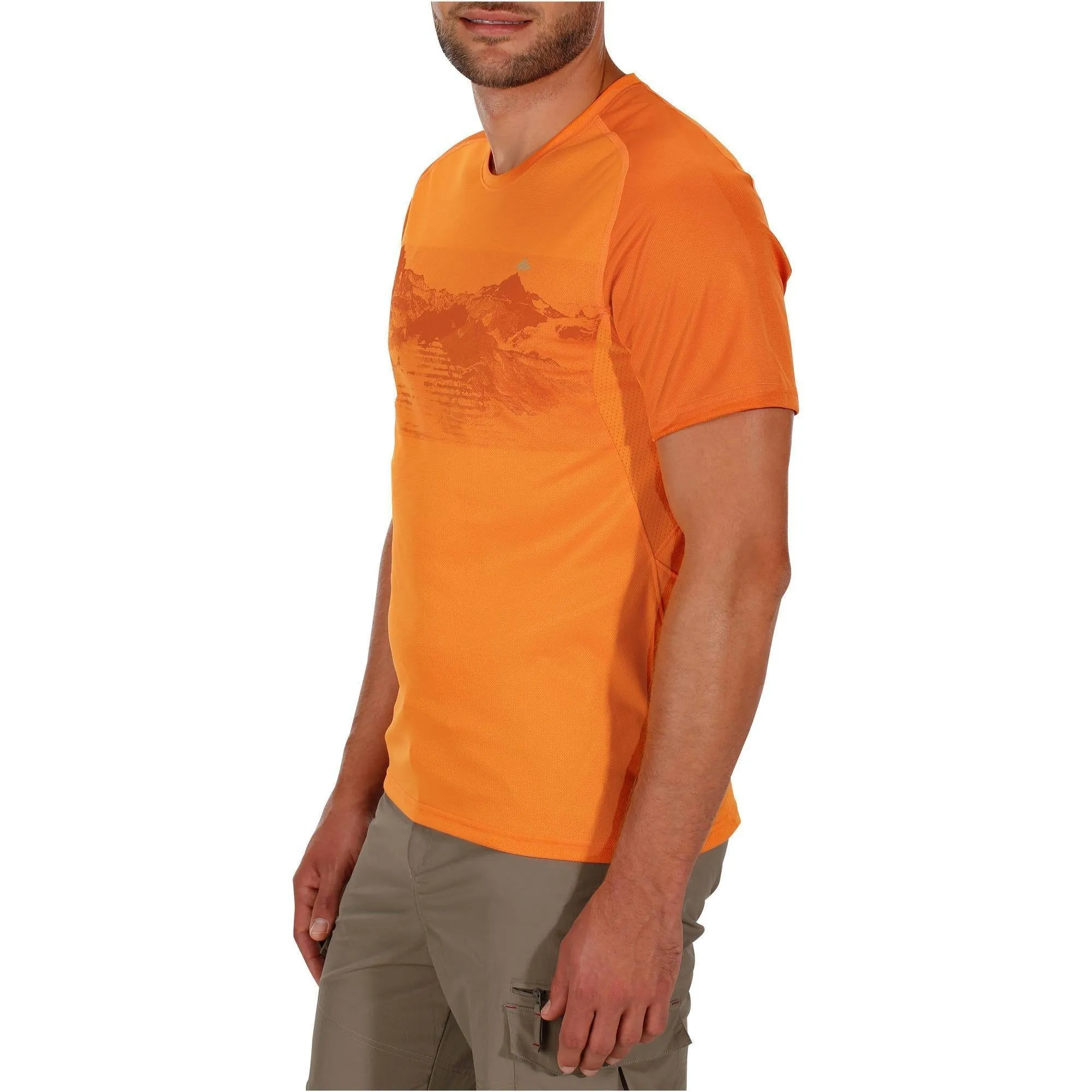 Men's Hiking T-shirt Short Sleeved Mountain Tech Frech 100