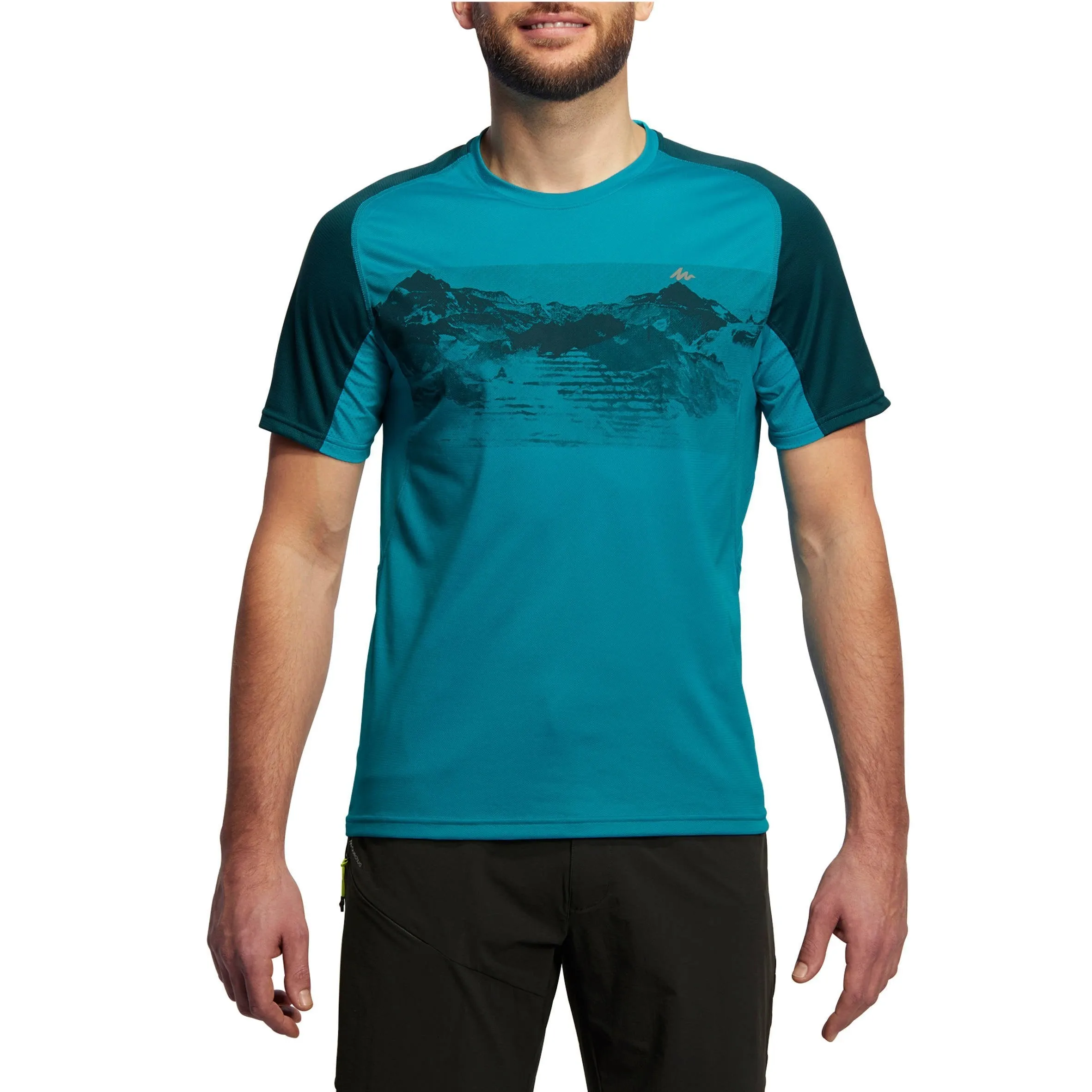 Men's Hiking T-shirt Short Sleeved Mountain Tech Frech 100