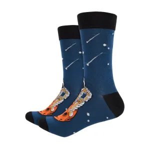 Meteor Shower Printed Crew Length Socks