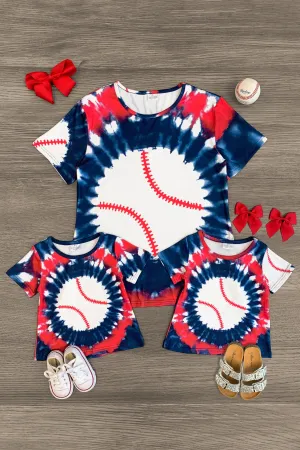 Mom & Me - Baseball Tie Dye Top