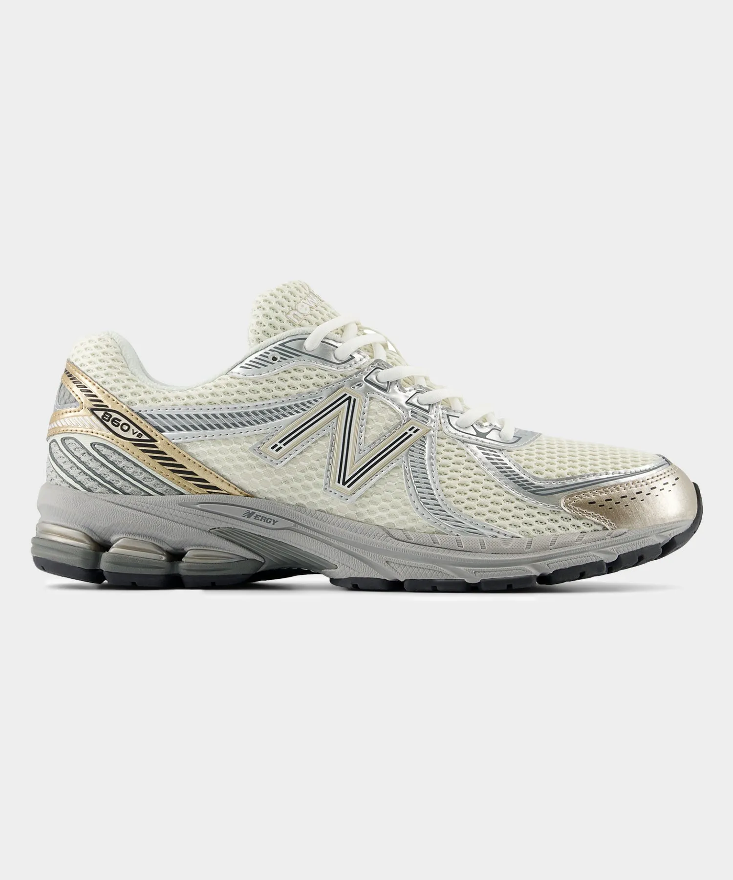 New Balance 860v2 in Sea Salt   Gold Metallic