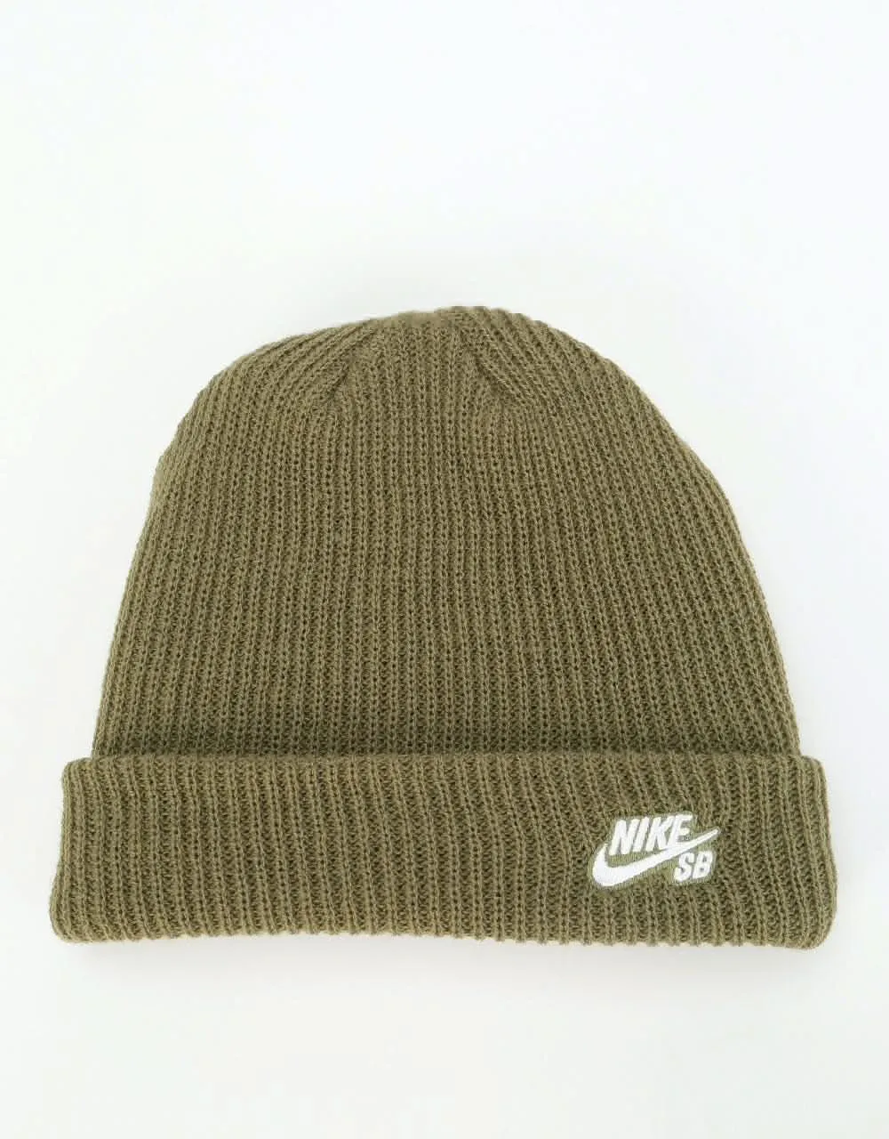 Nike SB Fisherman Cuff Beanie - Medium Olive/White