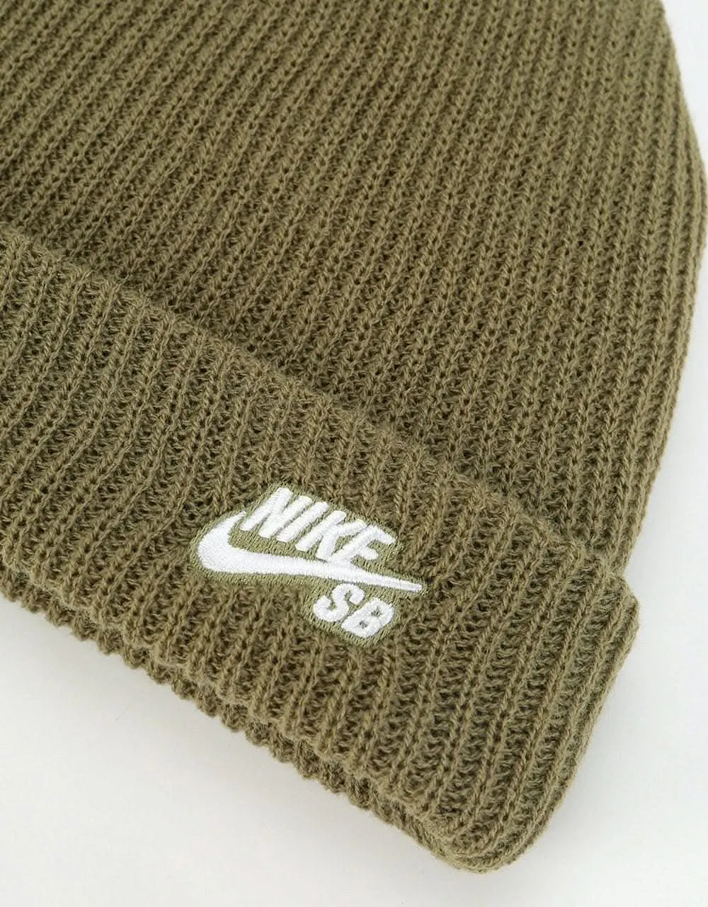 Nike SB Fisherman Cuff Beanie - Medium Olive/White