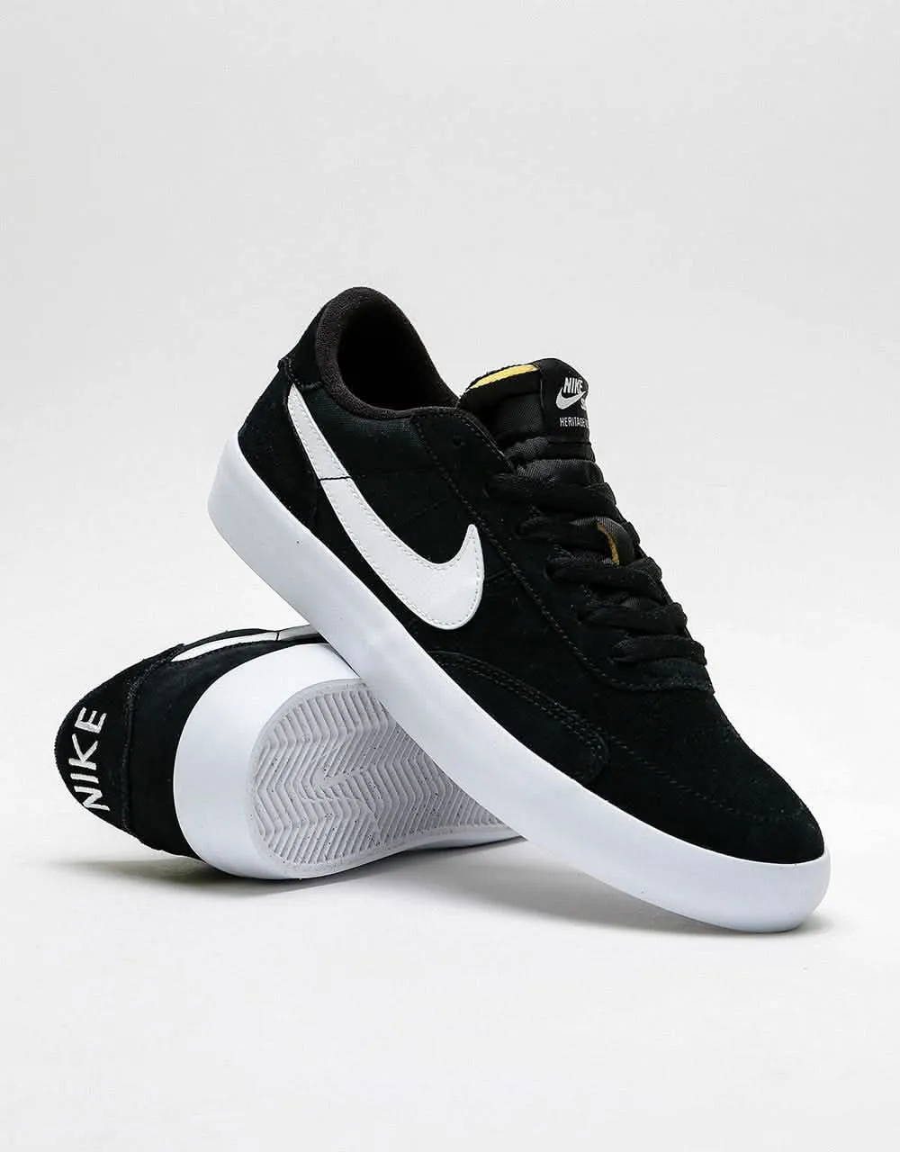 Nike SB Heritage Vulc Skate Shoes - Black/White-Black-White