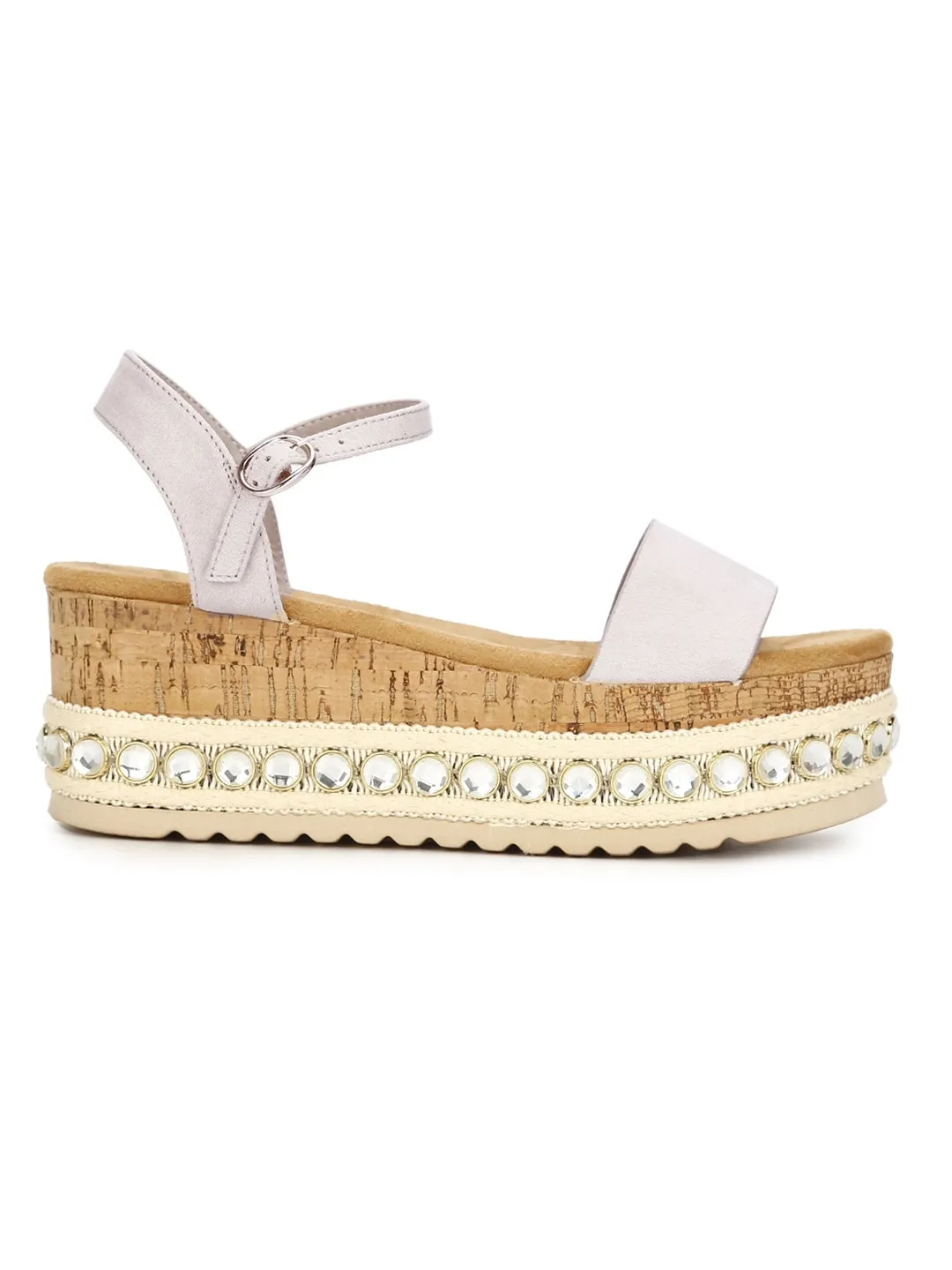 Nude Micro Studded Platforms