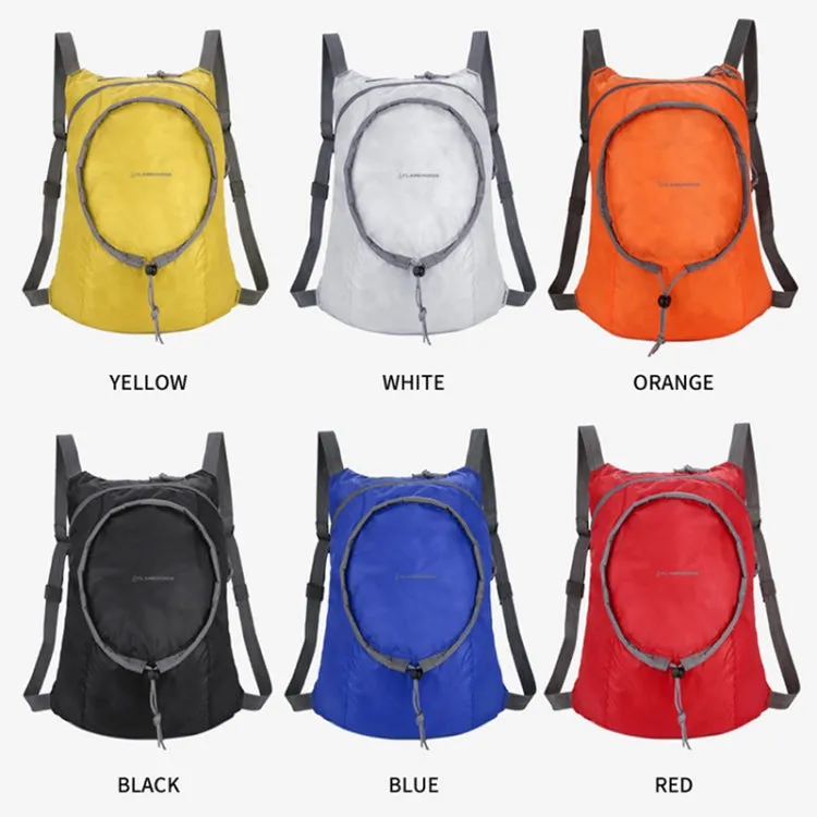 Nylon Waterproof Collapsible Backpack Women Men Travel Portable Comfort Lightweight Storage Folding Bag(White)