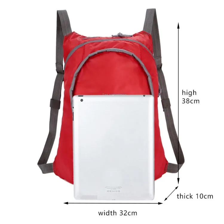 Nylon Waterproof Collapsible Backpack Women Men Travel Portable Comfort Lightweight Storage Folding Bag(White)