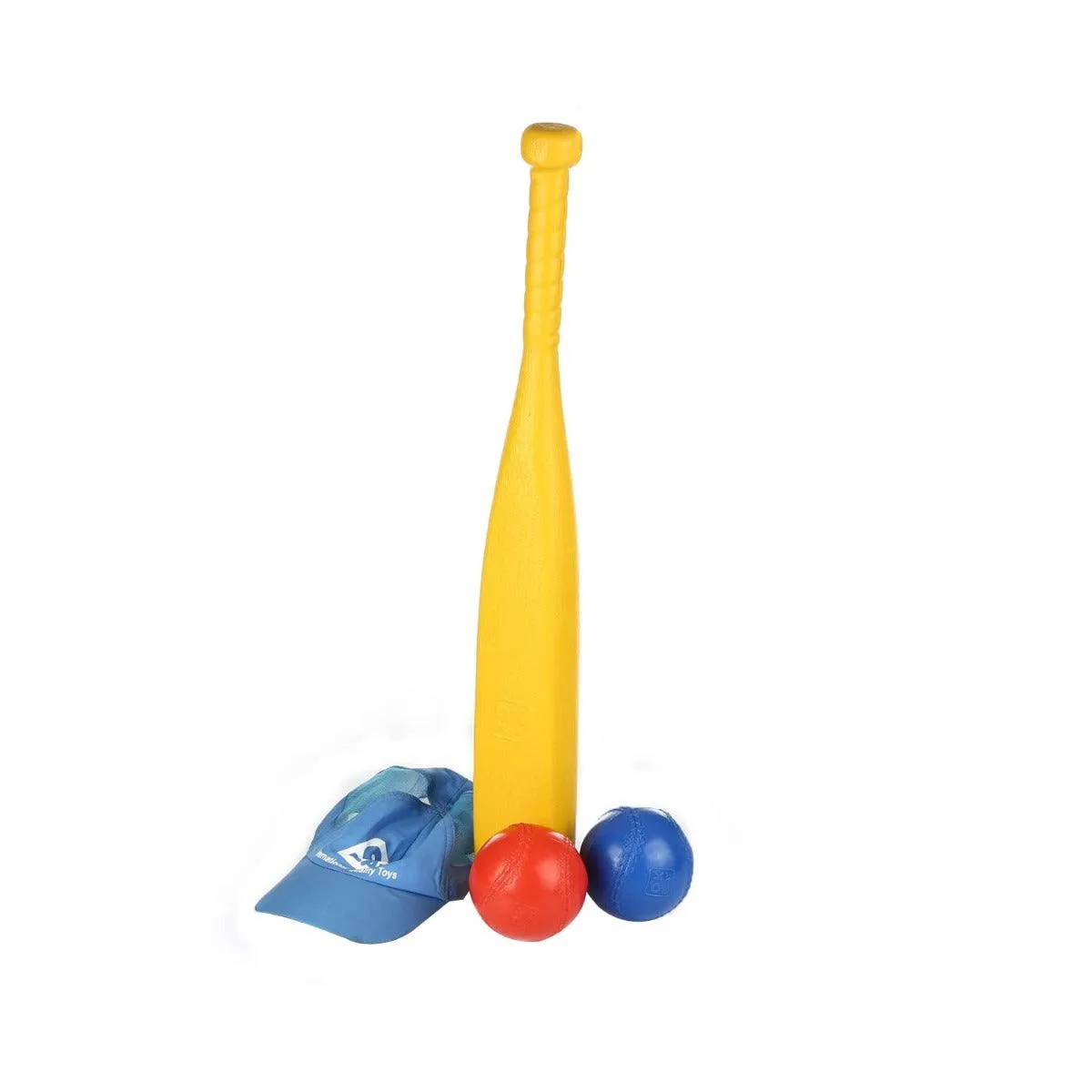 Ok Play Striker Baseball Bat with Ball for Kids, Yellow & Red, Ages 5 to 10 years