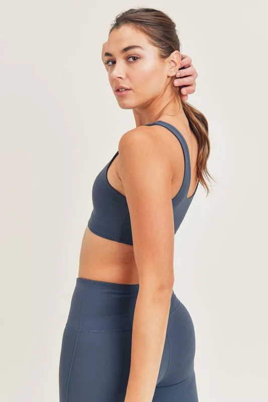 *Online Exclusive* Tactel-Lycra High-Impact Sports Bra in Laguna Blue