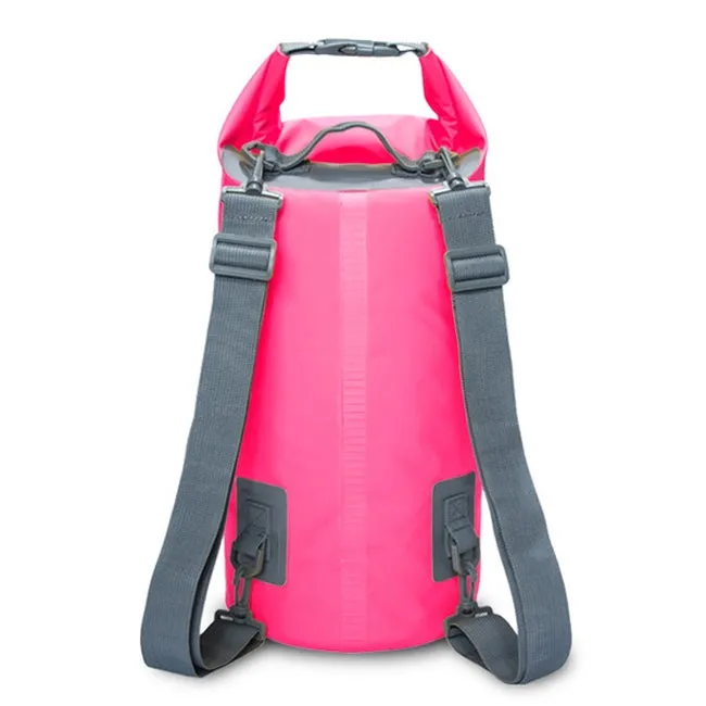 Outdoor Waterproof Dry Dual Shoulder Strap Bag Dry Sack, Capacity: 30L (Pink)