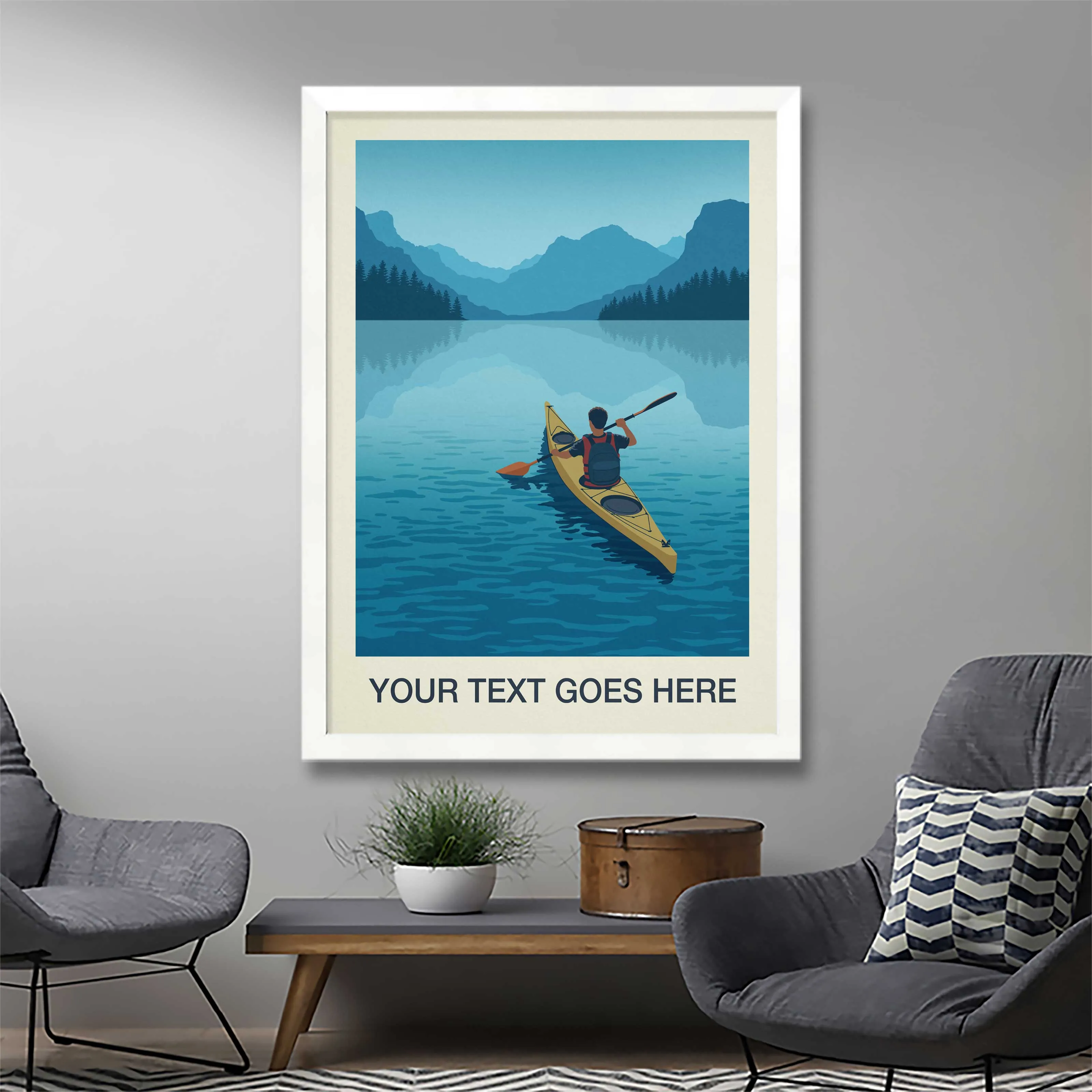 Personalised Kayaking Print