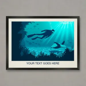 Personalised Scuba Diving Print