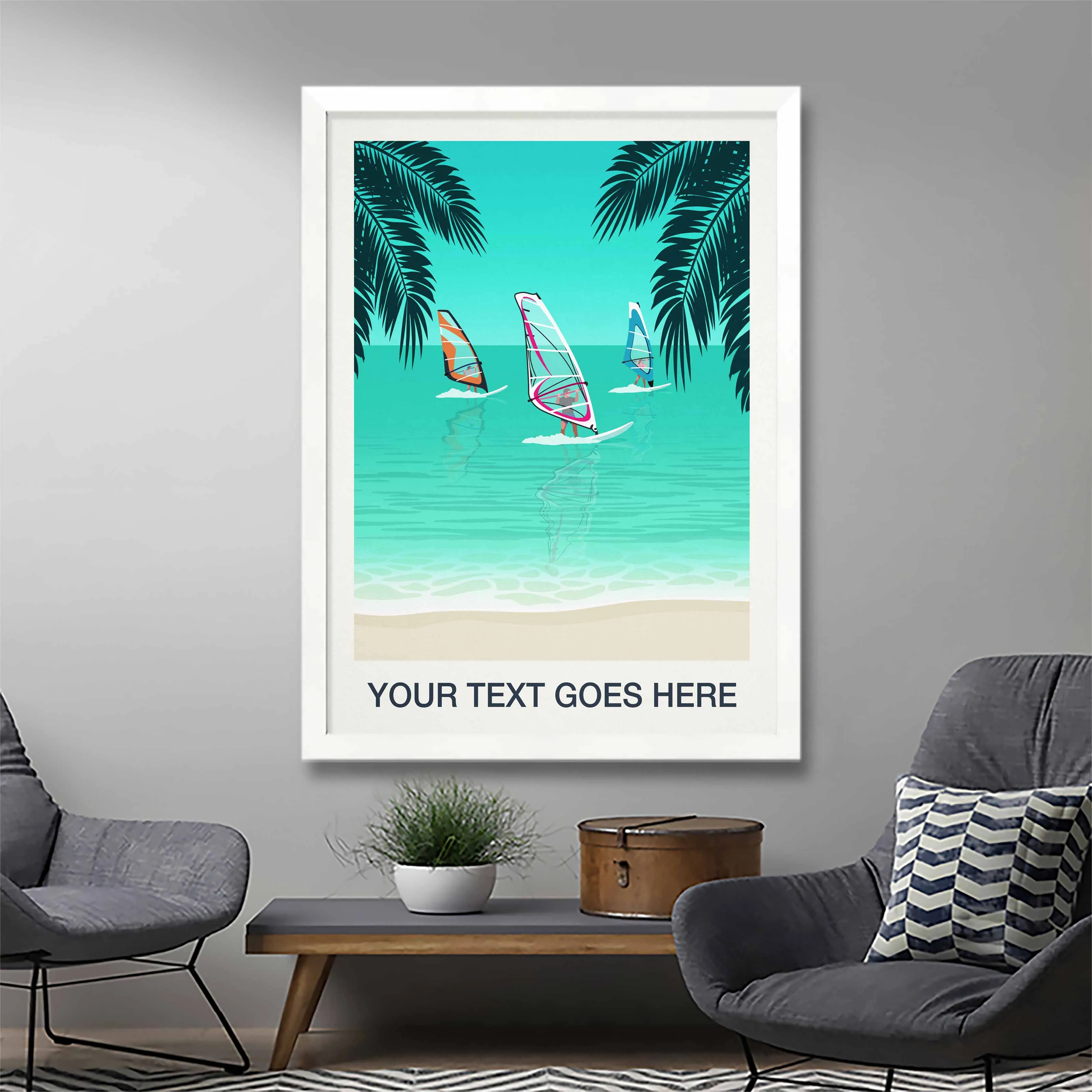 Personalised Windsurfing Print