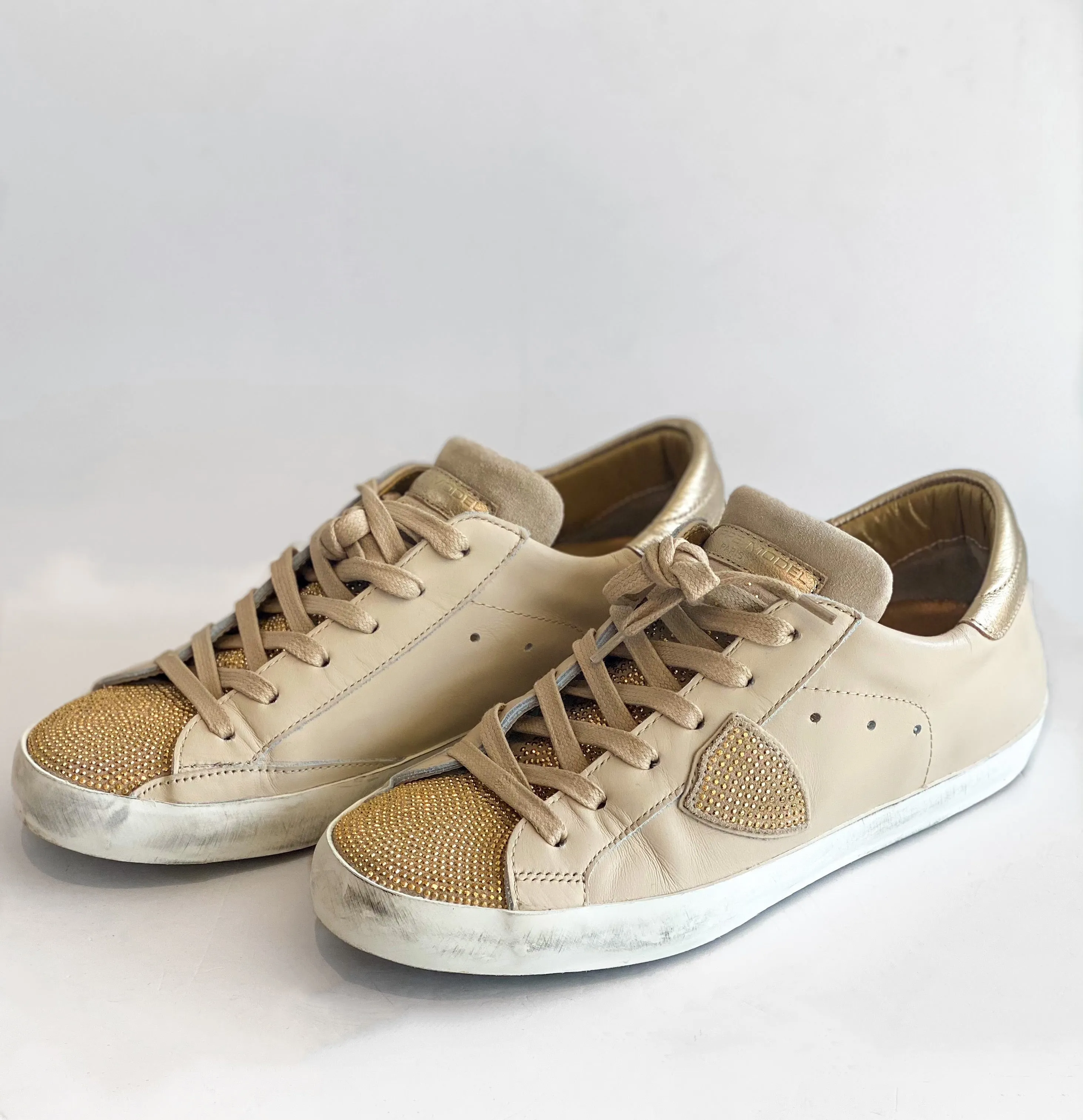 Philippe Model Leather Studded Sneakers