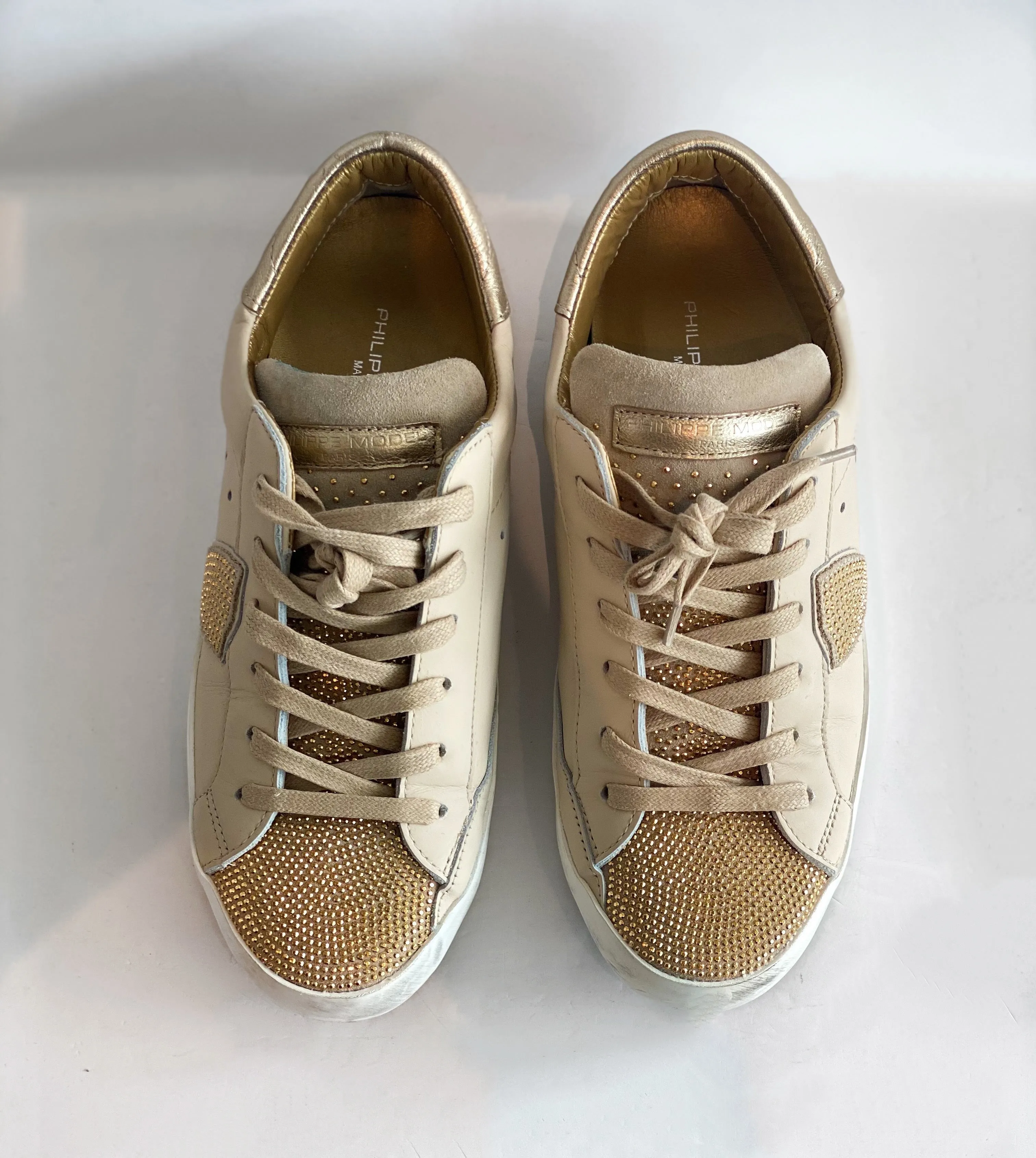 Philippe Model Leather Studded Sneakers