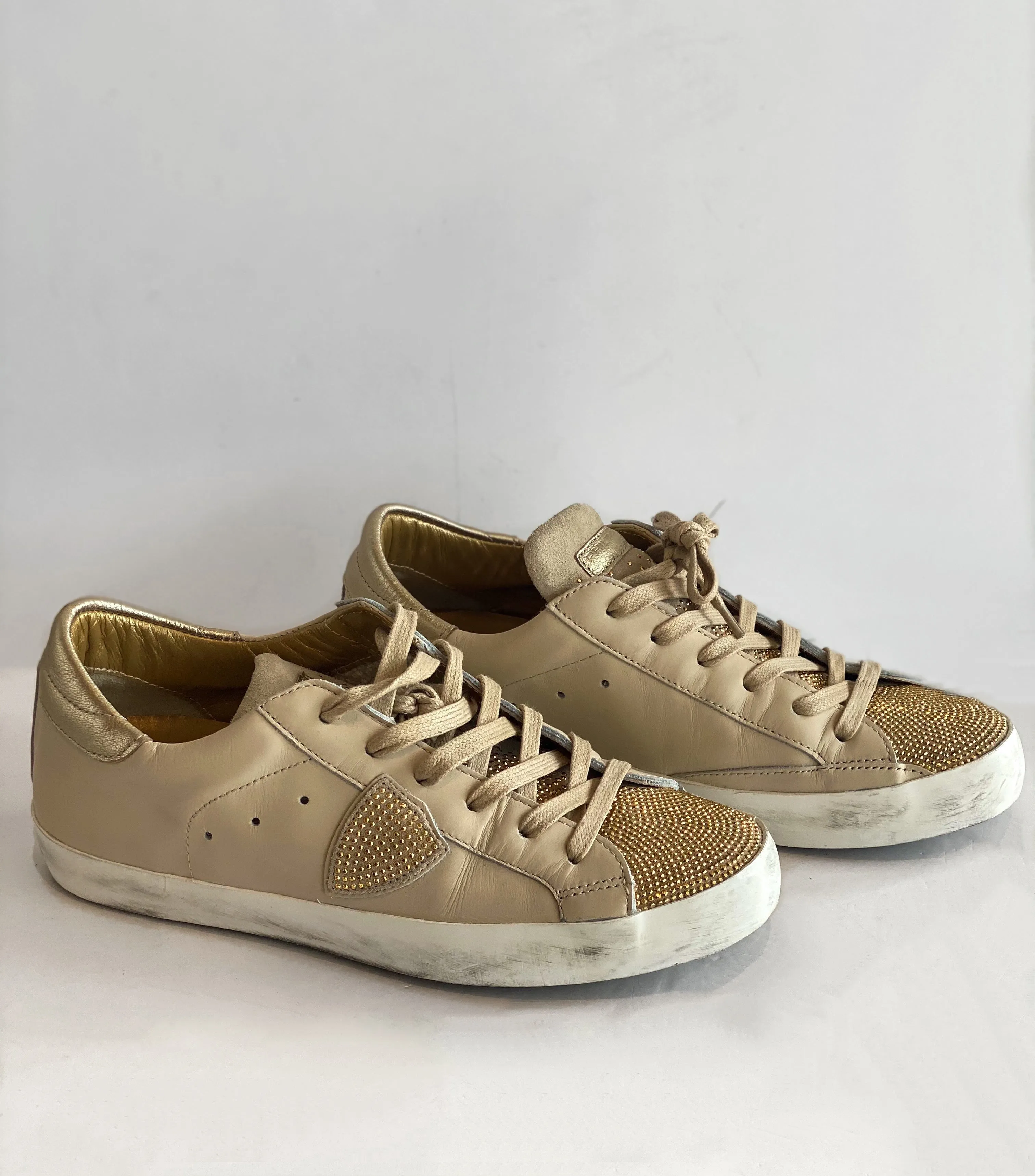 Philippe Model Leather Studded Sneakers