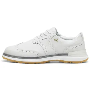 Puma AVANT Wingtip Spikeless Golf Shoes - Feather Gray/Slate Gray