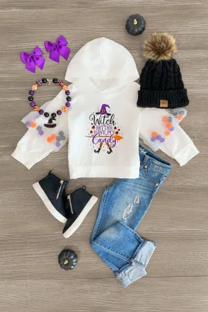 "Witch Better Have My Candy" White Hoodie