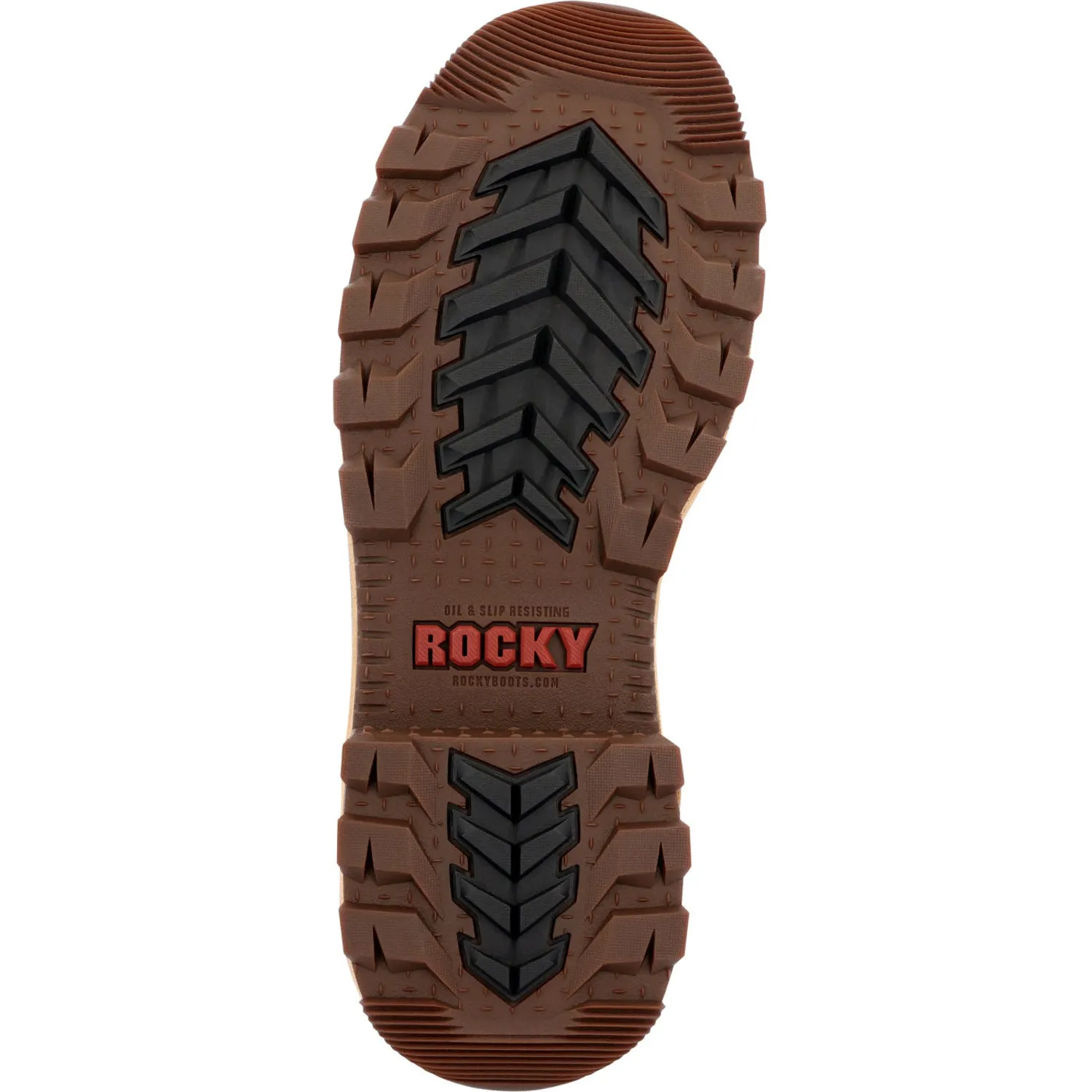 Rocky Mens Wheat Leather Rams Horn WP CT Work Boots