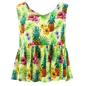 Ruched Box Top - Pina Colada