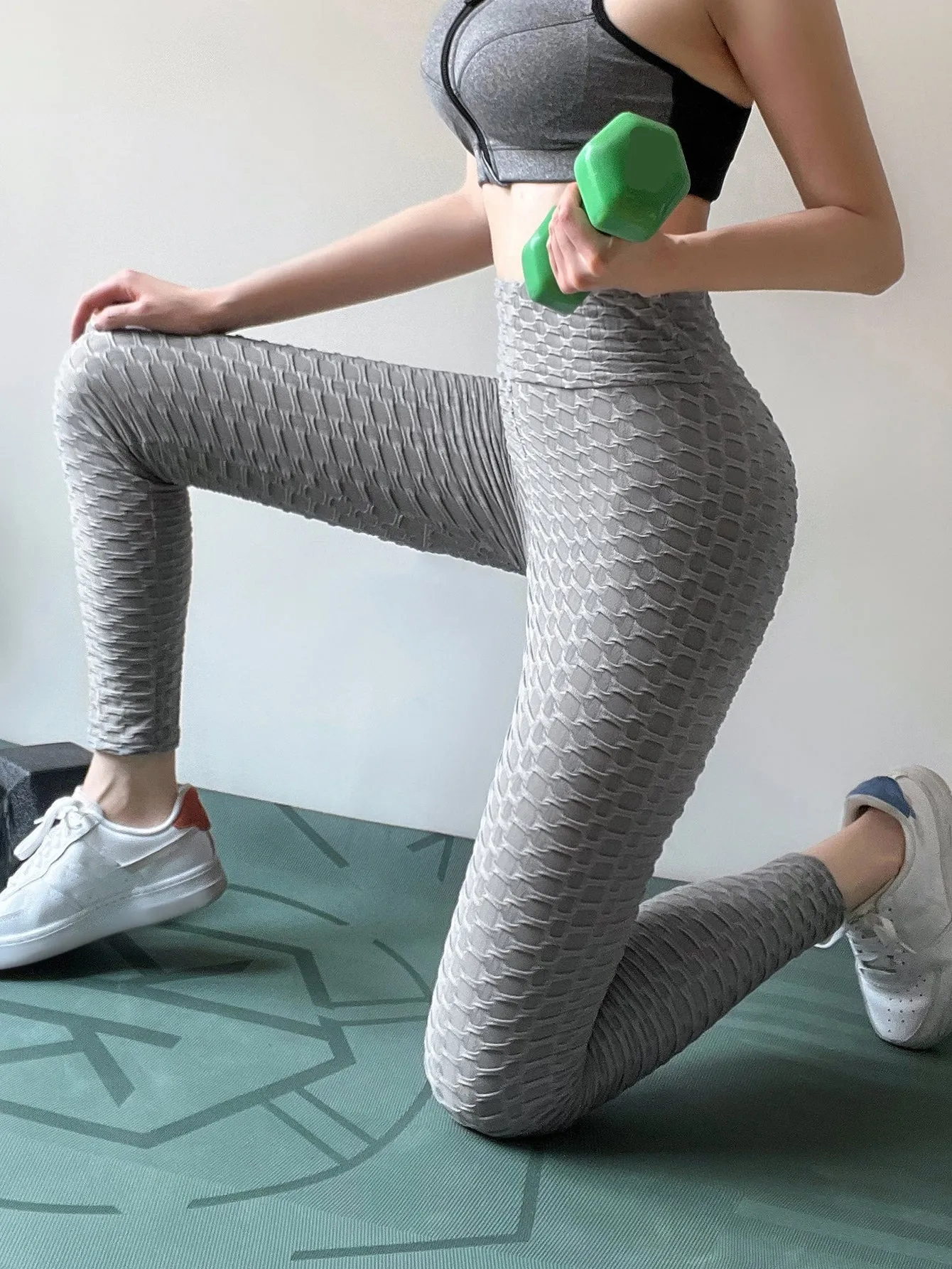 Scrunch Butt Honeycomb Textured Sports Leggings