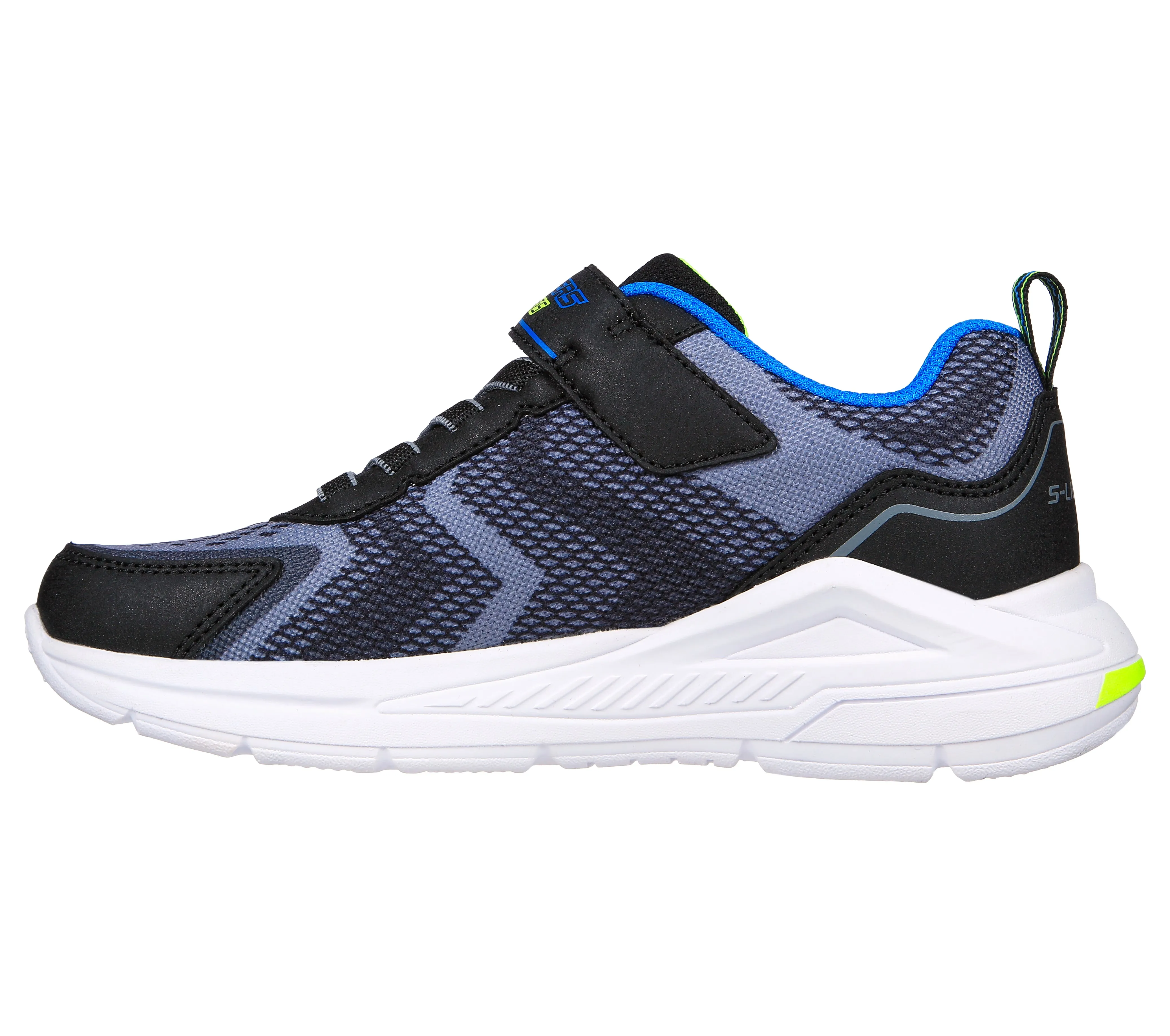 Skechers Trinamics Boys Black Blue Trainer