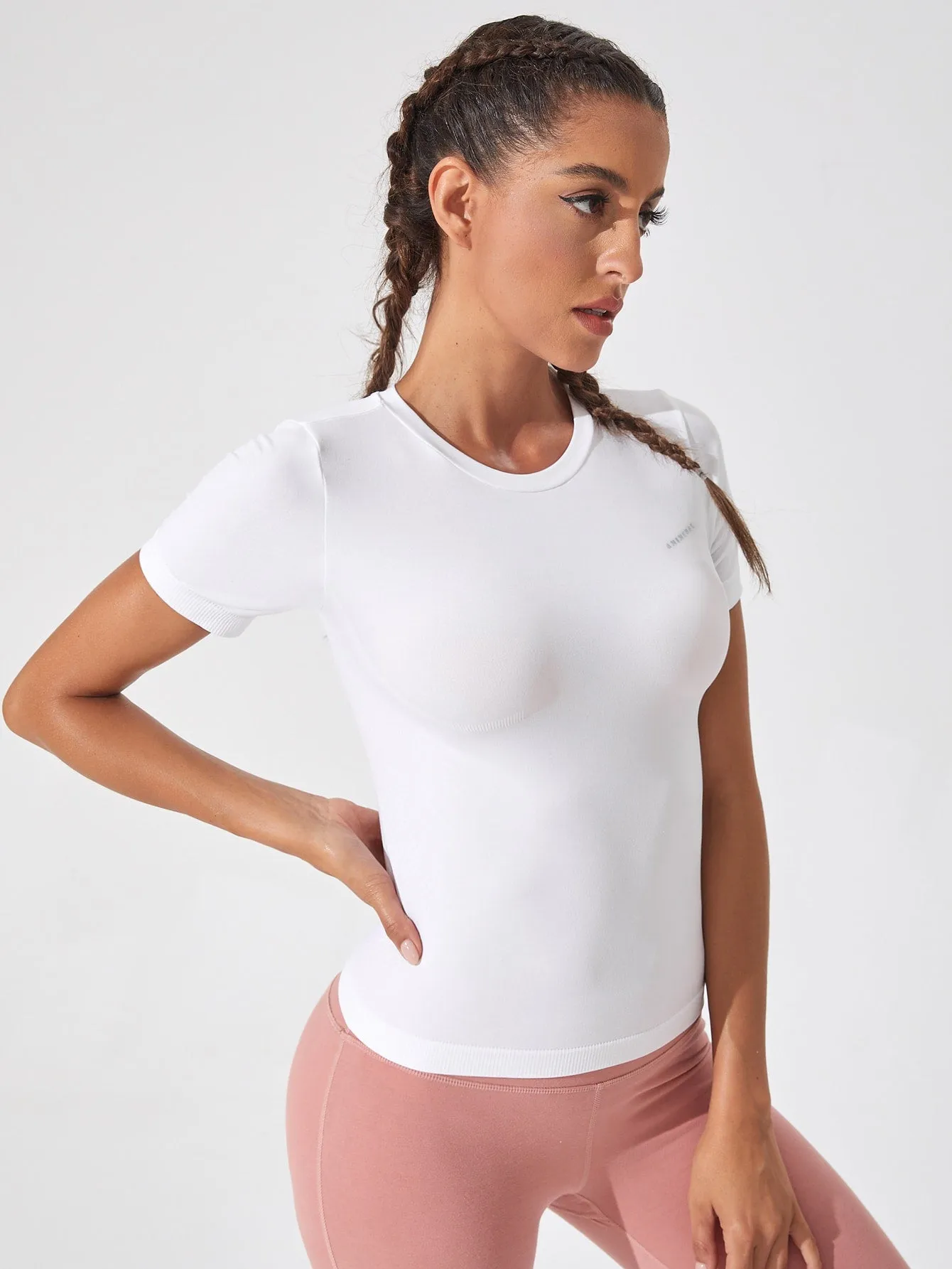 Solid Form Fitted Sports Tee