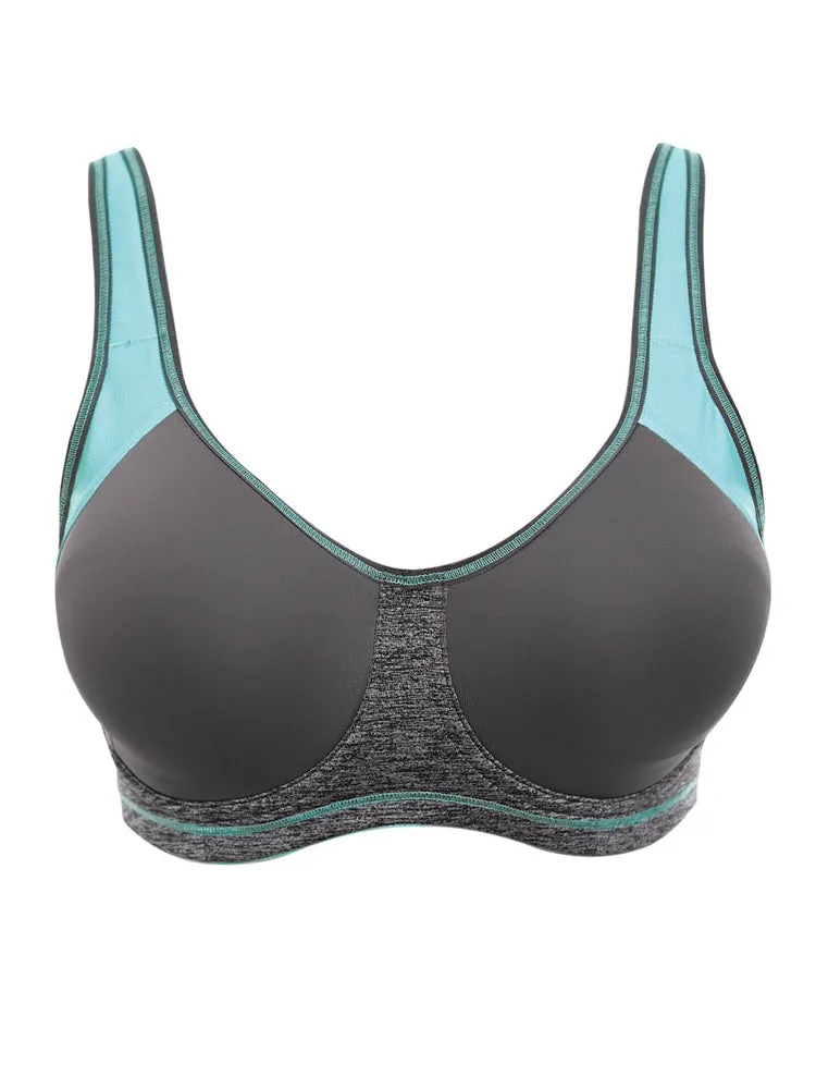 Sonic Moulded Spacer Sports Bra -  Carbon