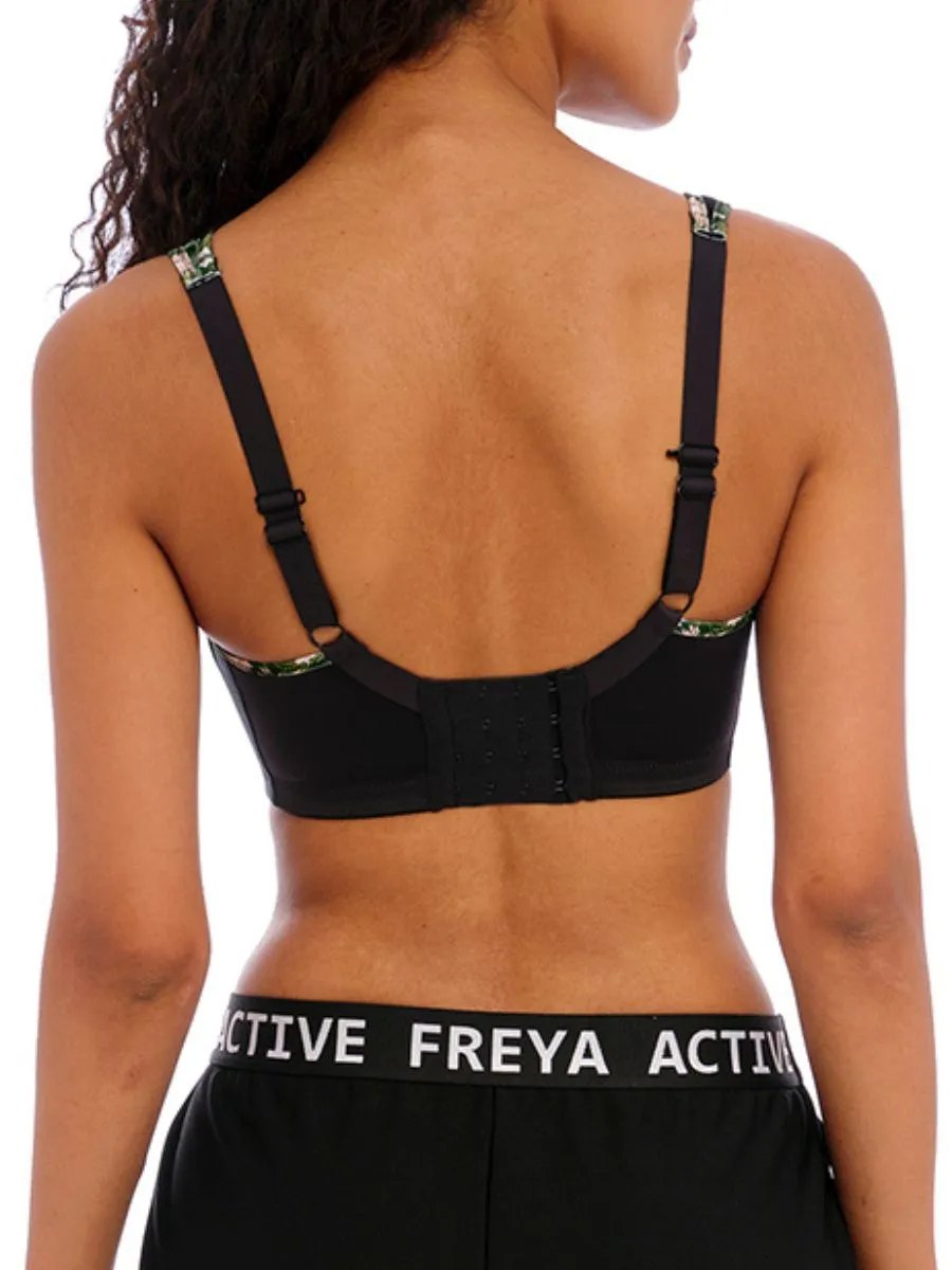 Sonic Moulded Spacer Sports Bra -  Jungle Black