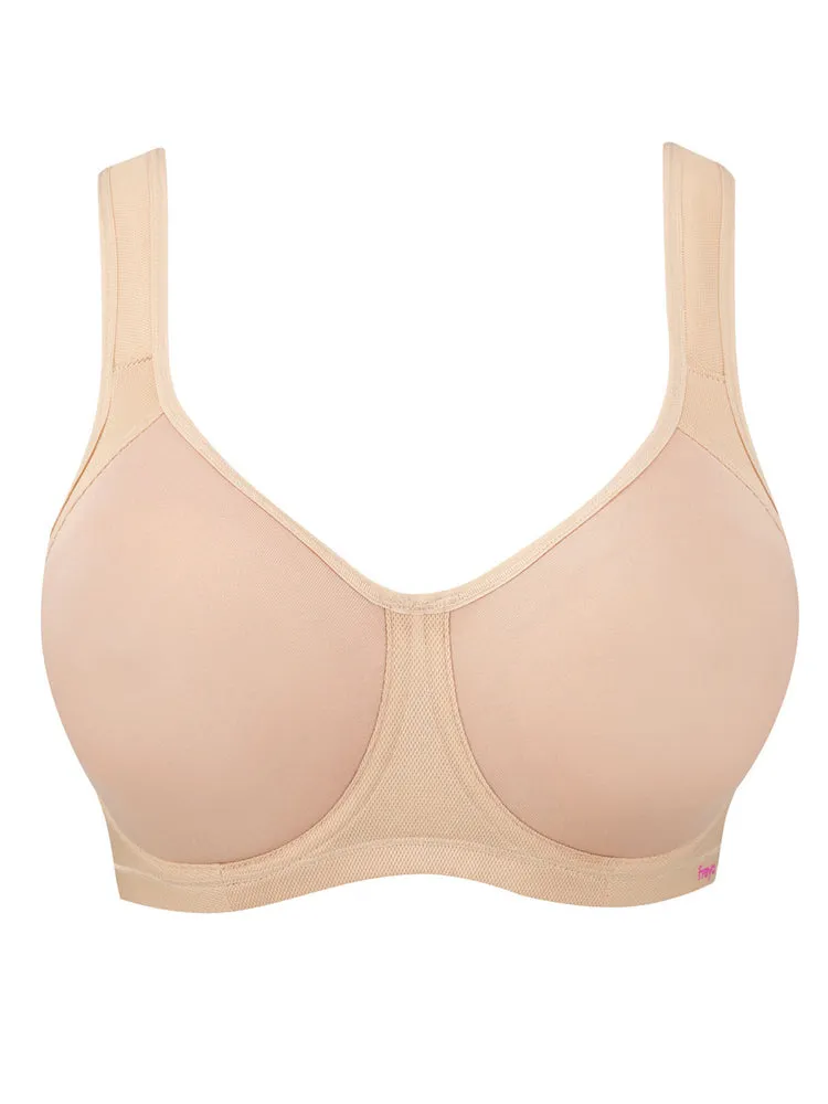 Sonic Moulded Spacer Sports Bra -  Nude