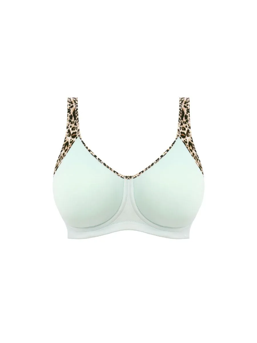 Sonic Moulded Spacer Sports Bra - Pure Leopard Aqua