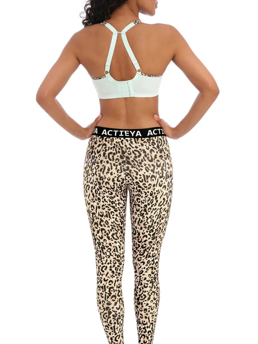 Sonic Moulded Spacer Sports Bra - Pure Leopard Aqua